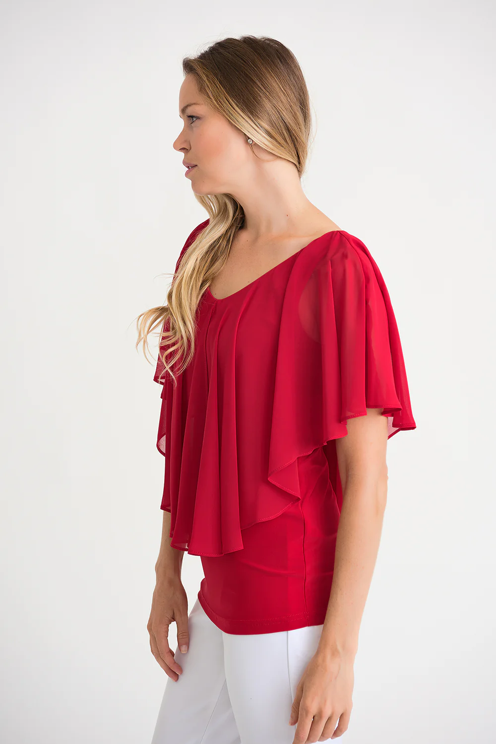 Joseph Ribkoff Red Top Style 201158 - Image 3