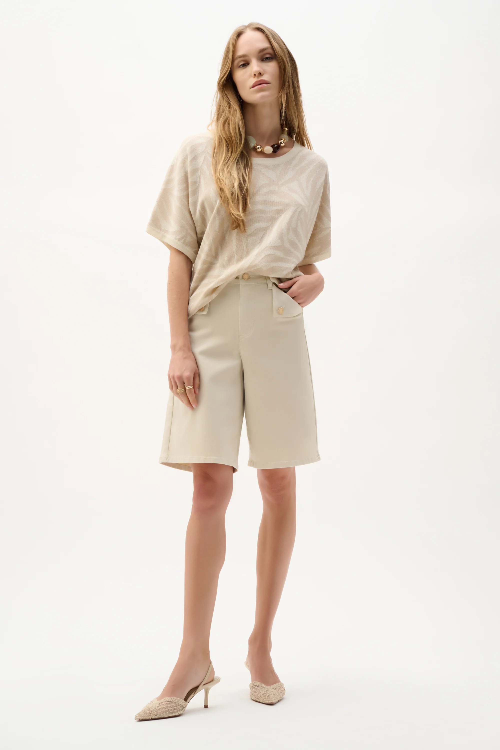 Joseph Ribkoff Repreve® Denim Straight Jean Shorts Style 262913 - Image 3