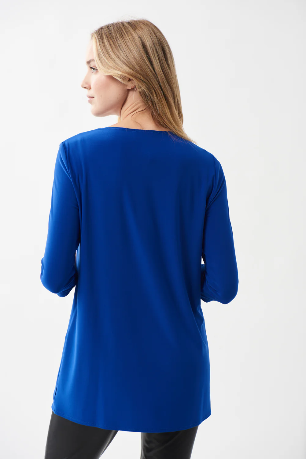 Joseph Ribkoff Royal Asymmetrical Hem Top Style 213003 - Image 2