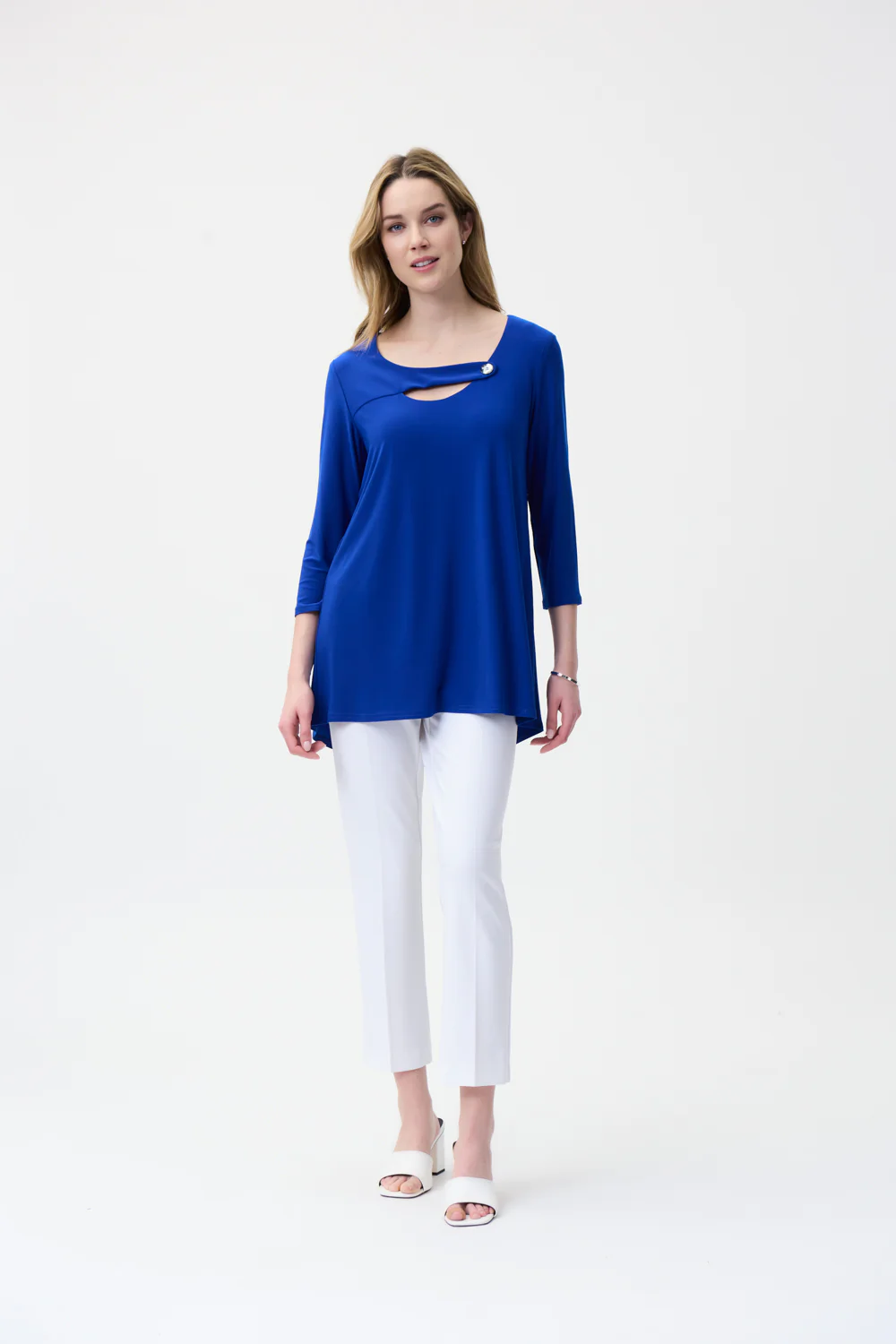 Joseph Ribkoff Royal Cut-Out Detail Top Style 221144
