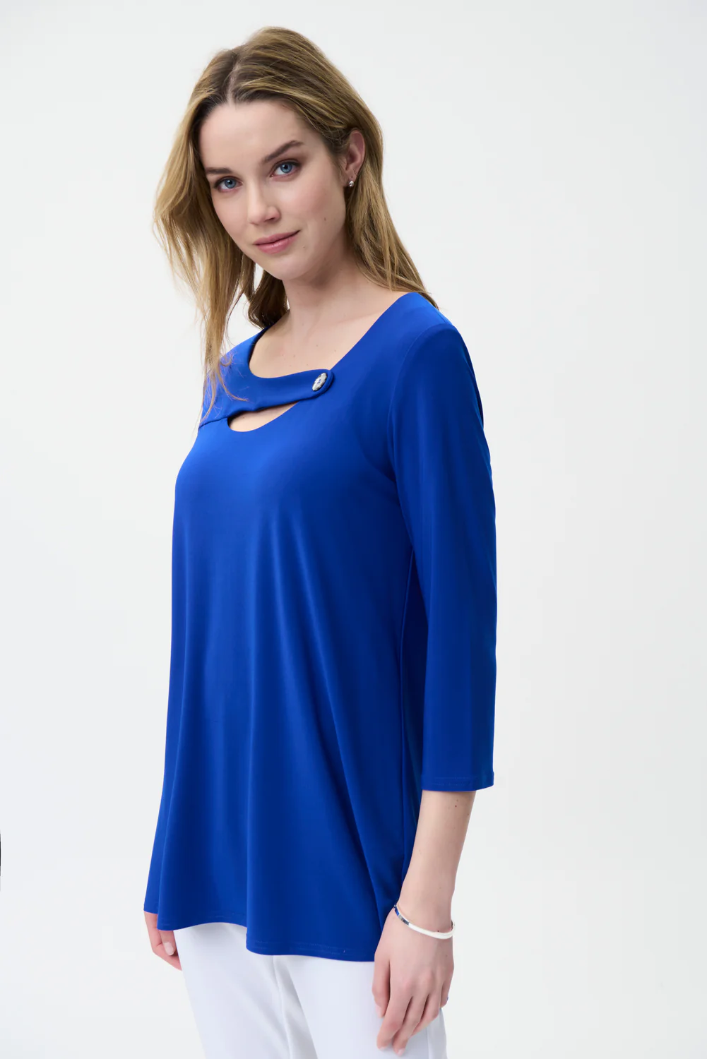 Joseph Ribkoff Royal Cut-Out Detail Top Style 221144 - Image 2