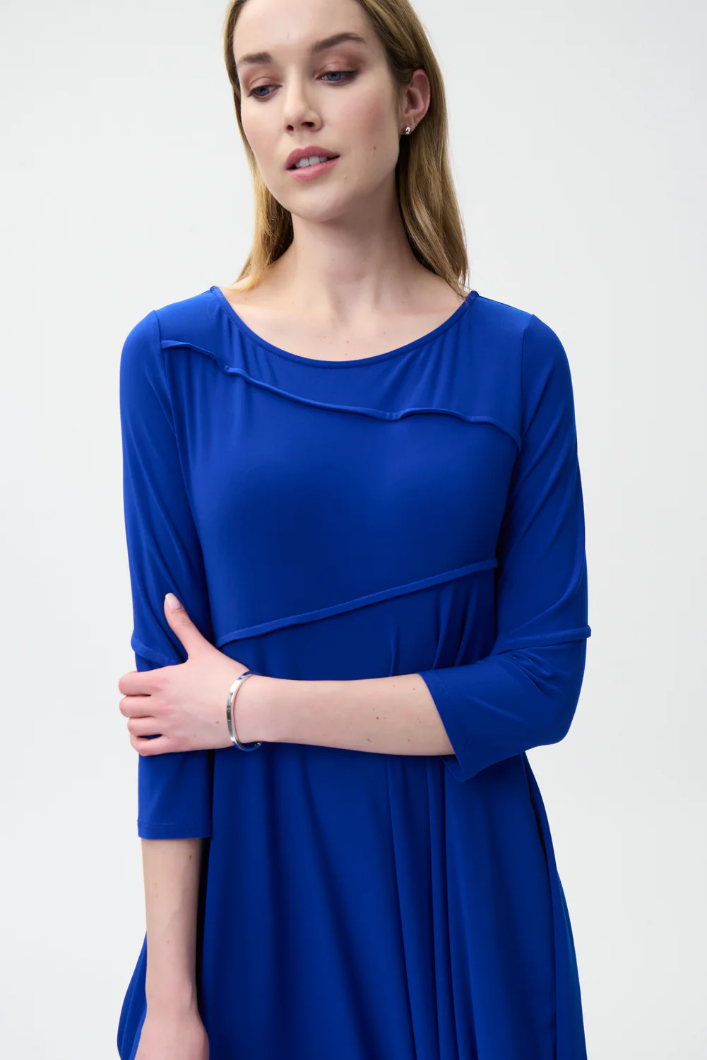 Joseph Ribkoff Royal Jersey Dress Style 222086 - Image 2