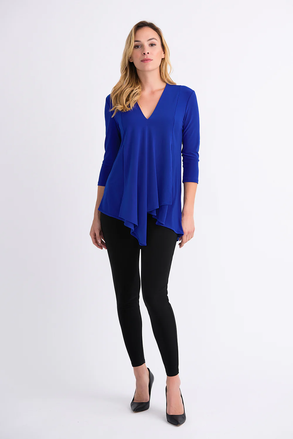 Joseph Ribkoff Royal Sapphire Asymmetric Tunic Style 161066 - Image 4