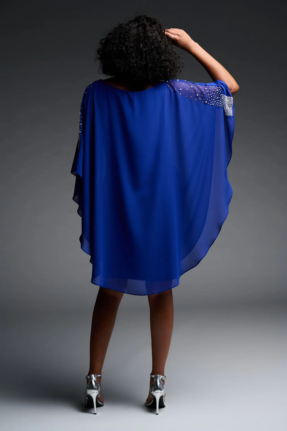 Joseph Ribkoff Royal Sapphire Chiffon Overlay Dress Style 223742 - Image 5