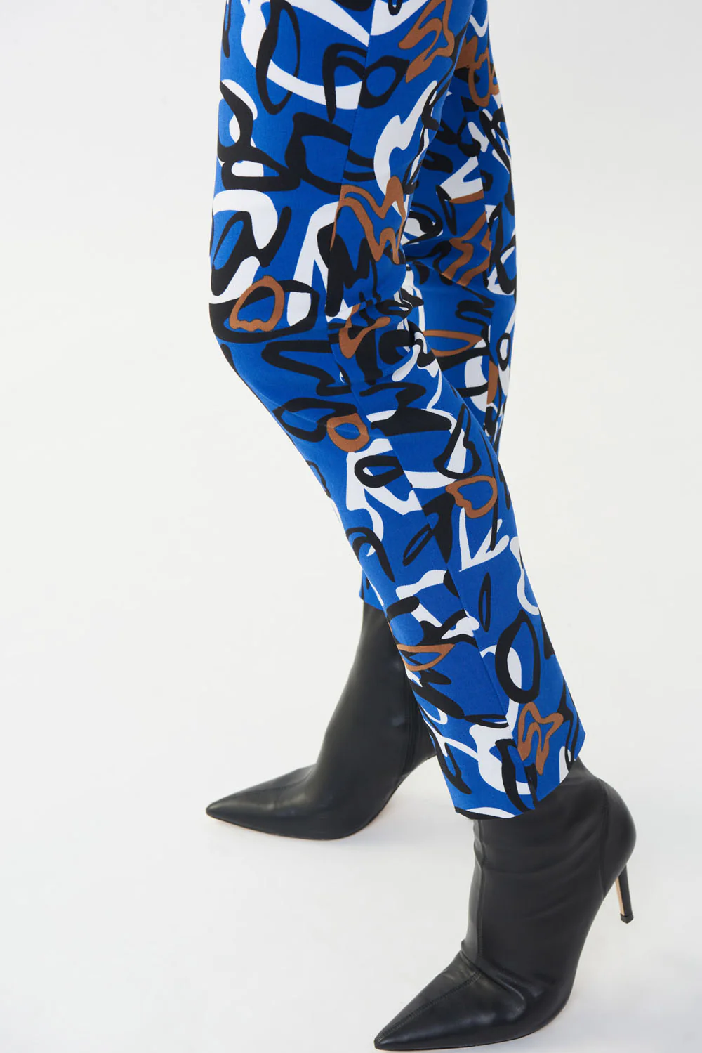 Joseph Ribkoff Royal Sapphire/Multi Abstract Print Pants Style 223273 - Image 3