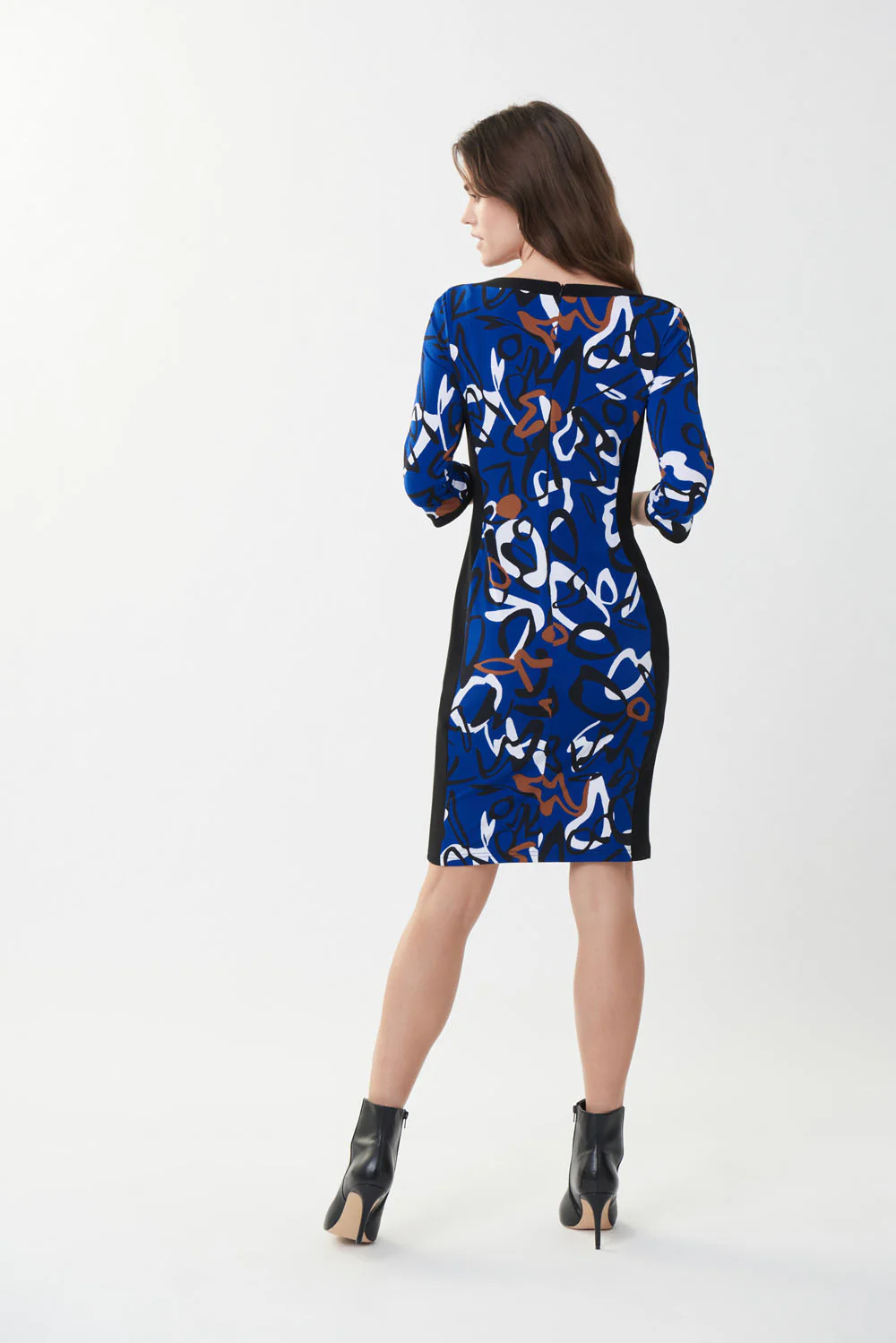 Joseph Ribkoff Royal Sapphire/Multi Dress Style 223231 - Image 4