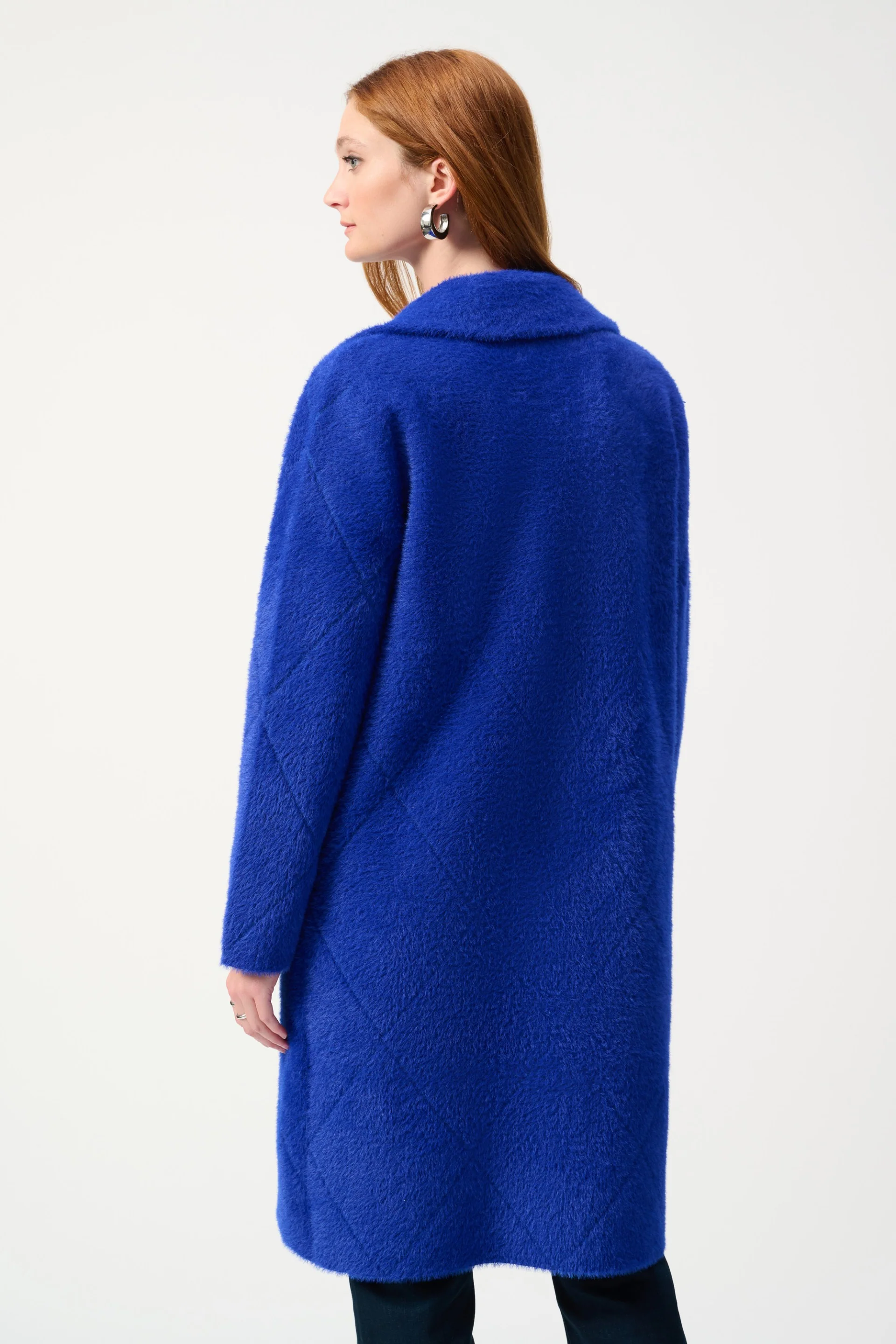 Joseph Ribkoff Royal Sapphire Notched Collar Coat Style 233951 - Image 2
