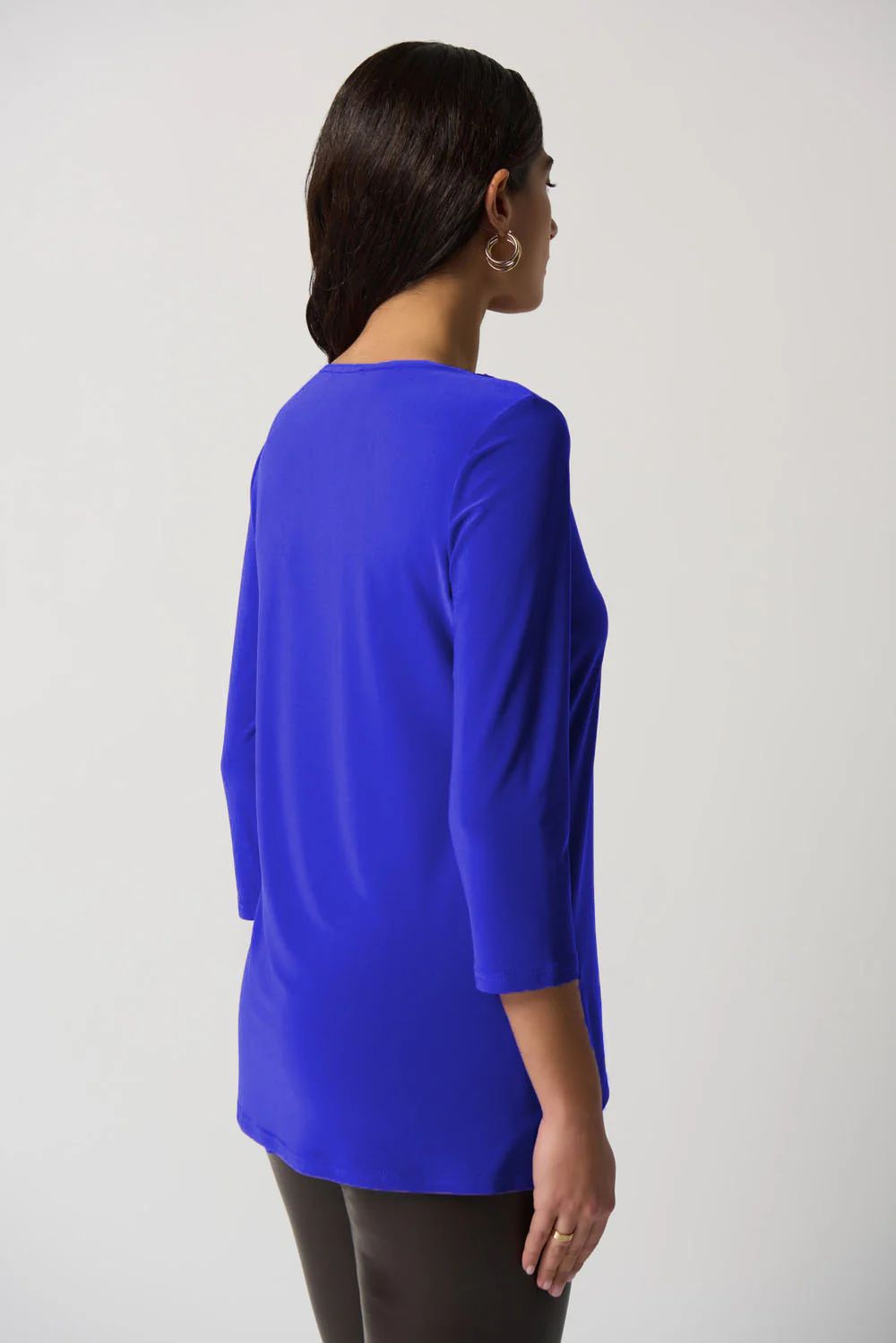 Joseph Ribkoff Royal Sapphire Soutache Neckline Top Style 233124 - Image 2