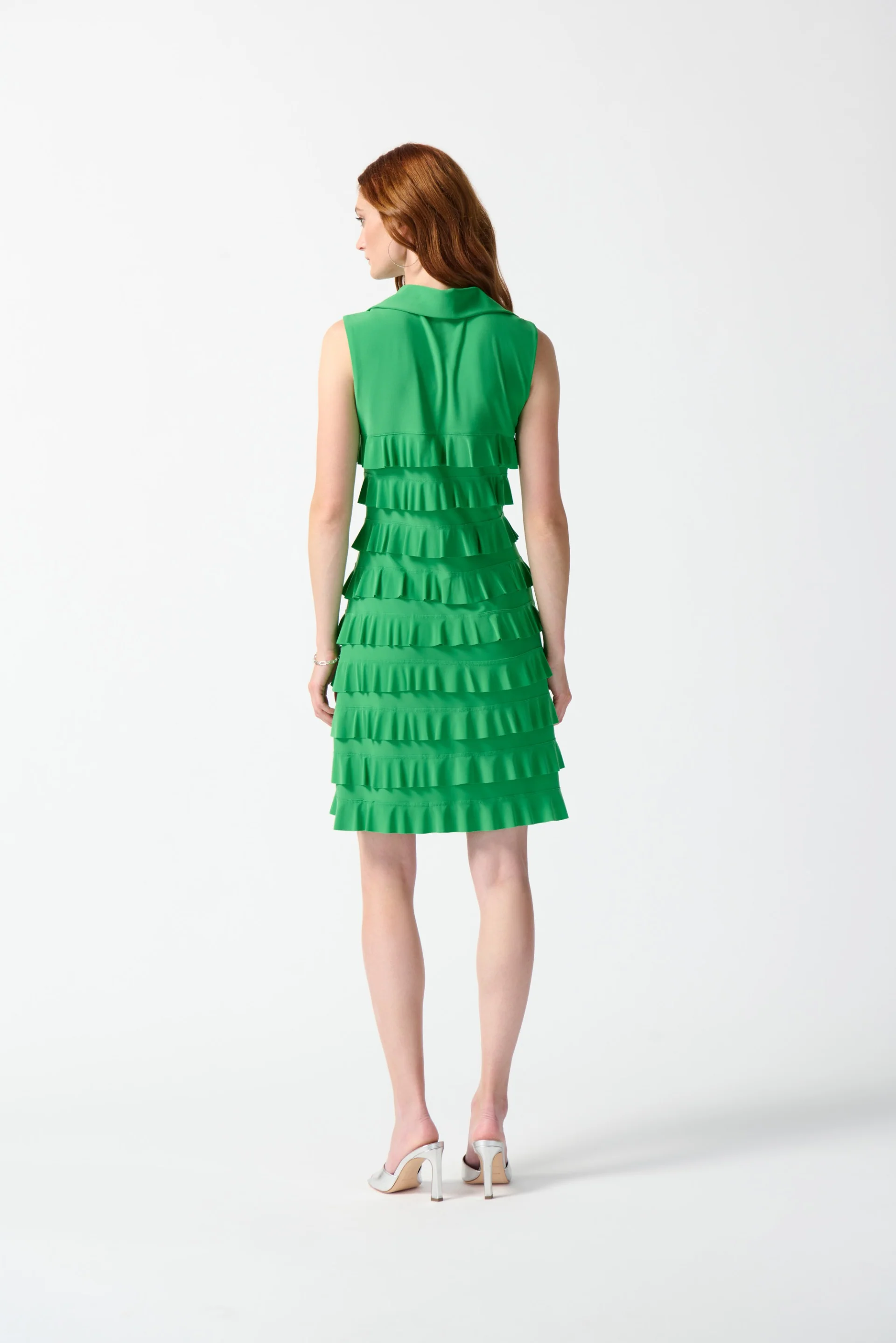 Joseph Ribkoff Ruffled Sleeveless Dress Style 242116 - Image 10