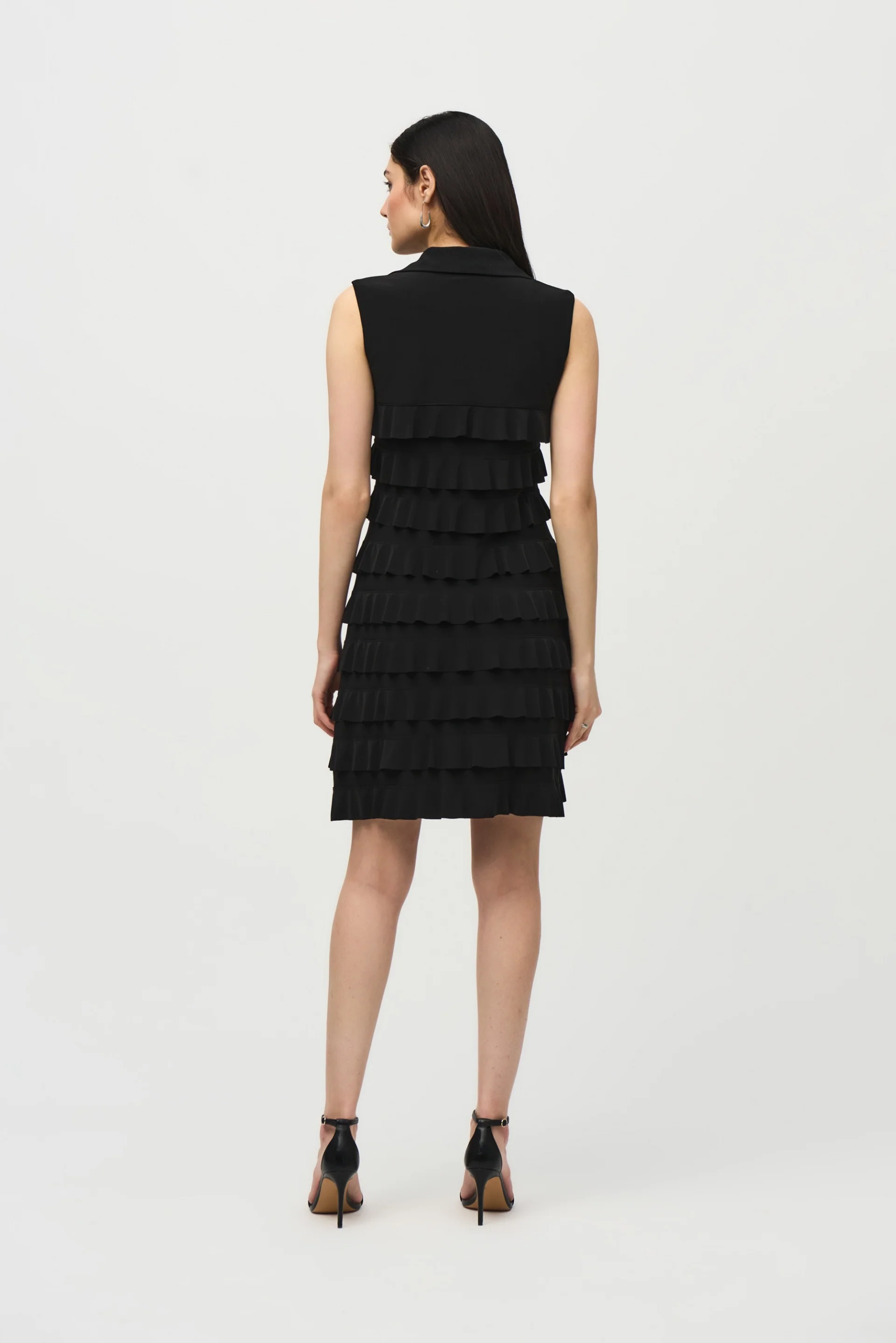Joseph Ribkoff Ruffled Sleeveless Dress Style 242116 - Image 3