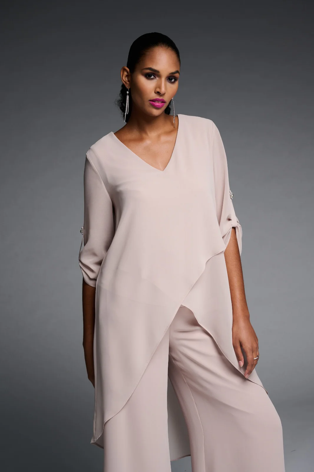 Joseph Ribkoff Sand Chiffon Tunic Style 223740