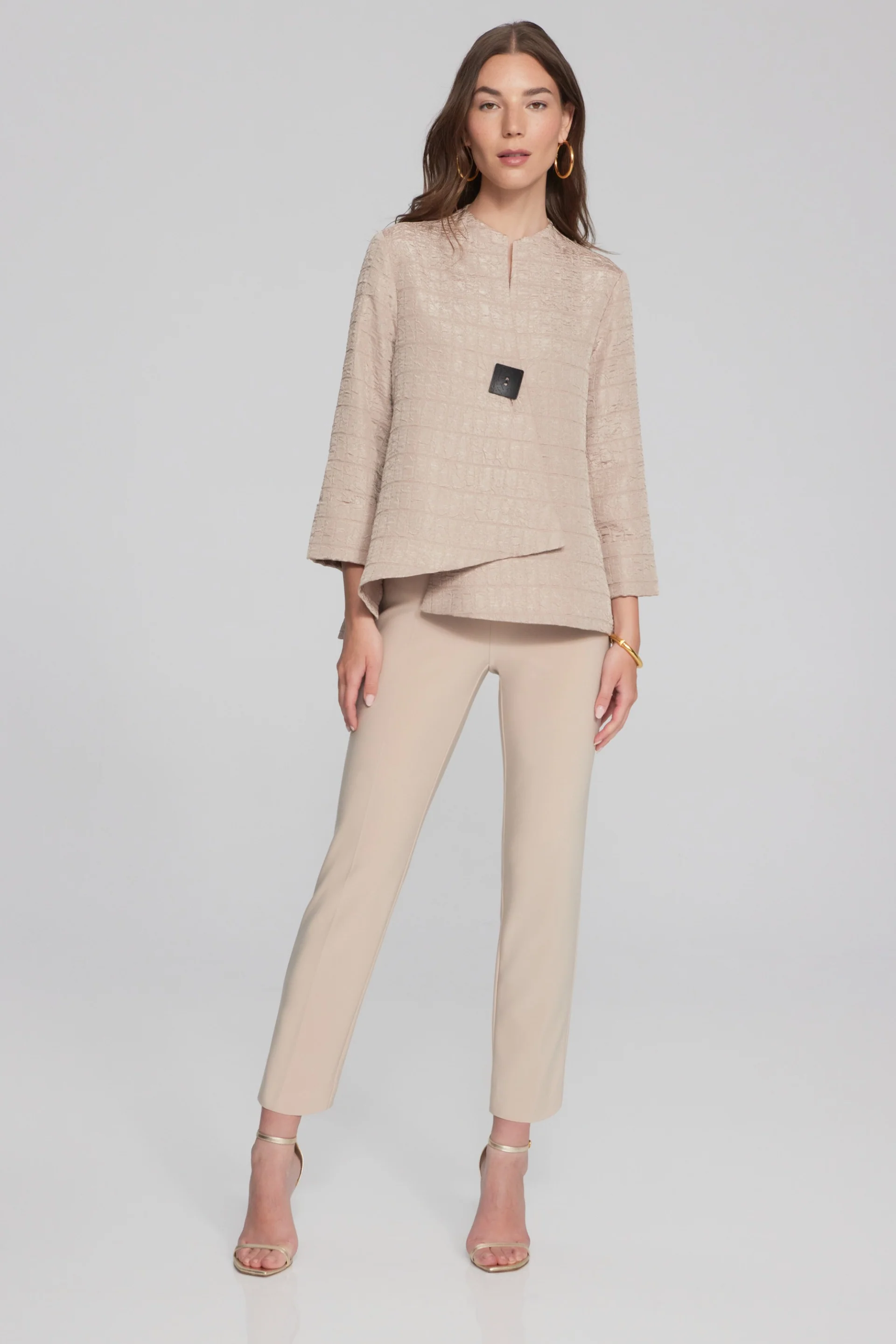 Joseph Ribkoff Sand Classic Straight Pant Style 143105 - Image 3