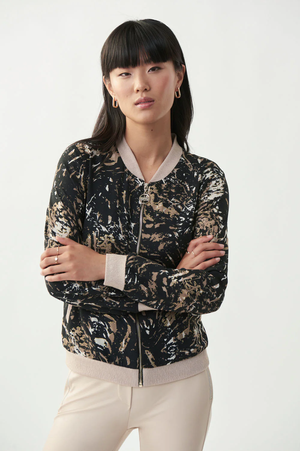 Joseph Ribkoff Sand/Multi Jacket Style 221139 - Image 2