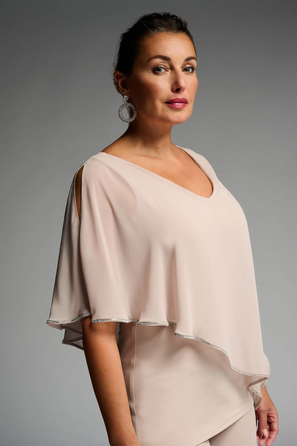 Joseph Ribkoff Sand Cut-Out Tunic Style 223738 - Image 2