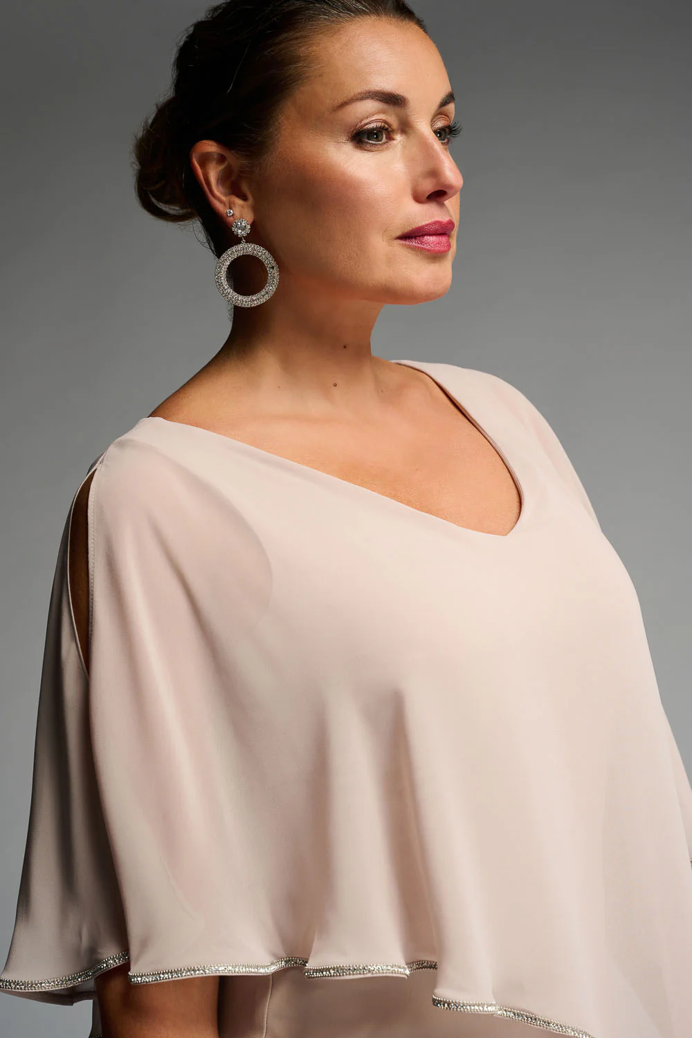 Joseph Ribkoff Sand Cut-Out Tunic Style 223738 - Image 3