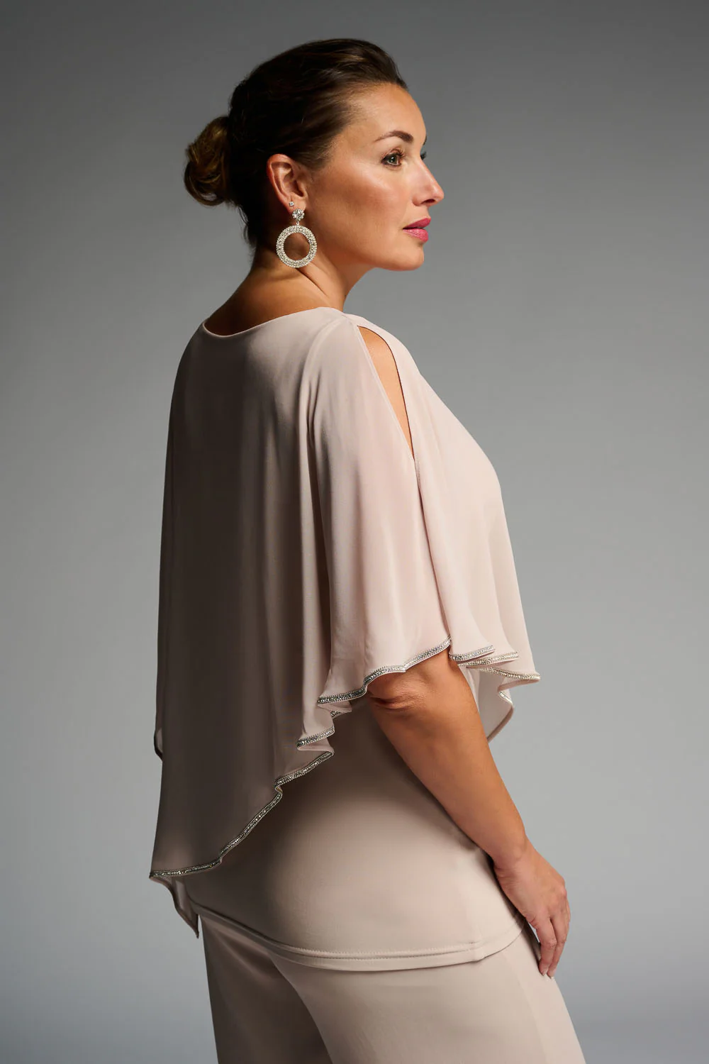Joseph Ribkoff Sand Cut-Out Tunic Style 223738 - Image 4