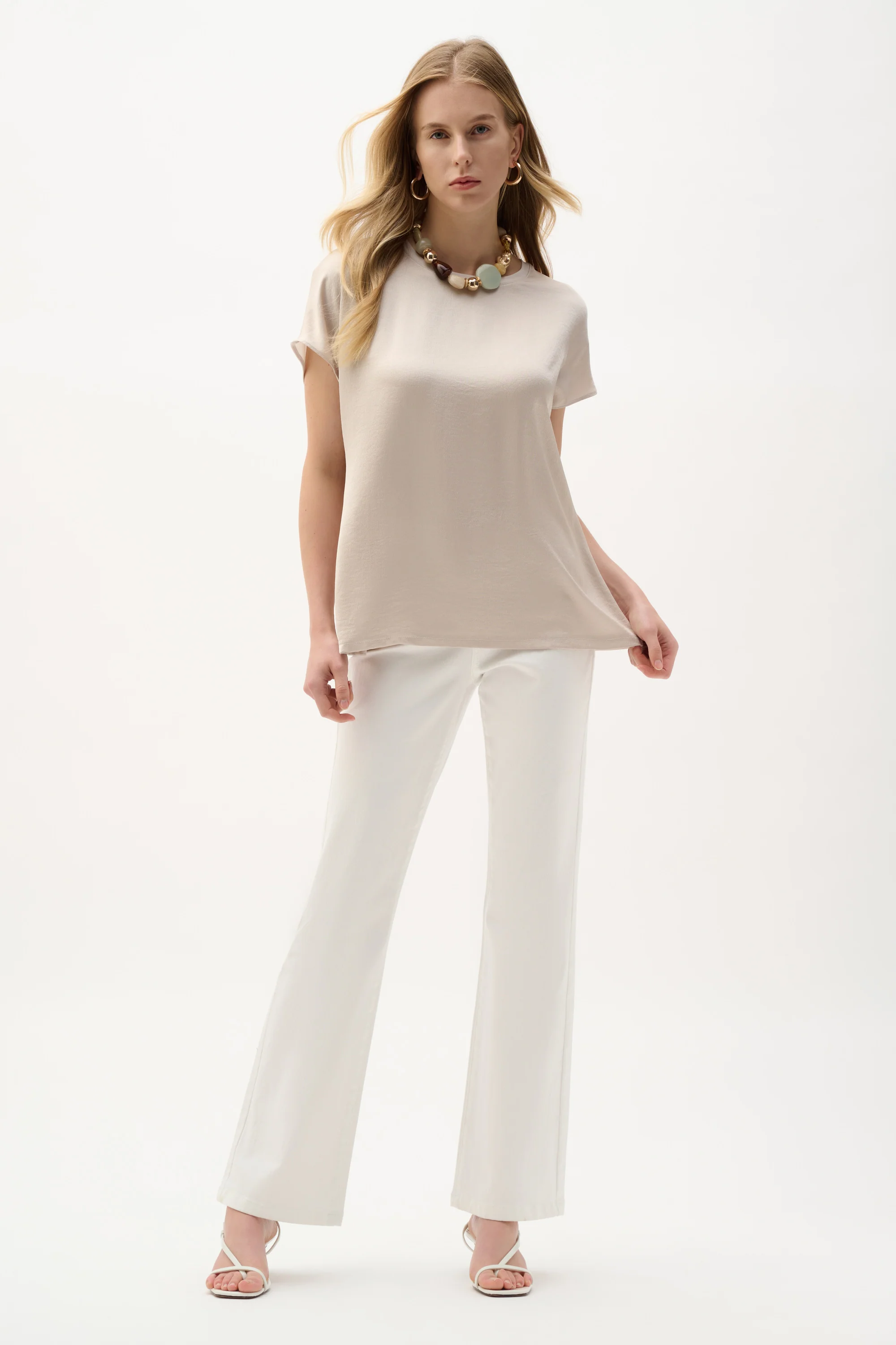 Joseph Ribkoff Satin And Silky Knit Straight Top Style 262189 - Image 6