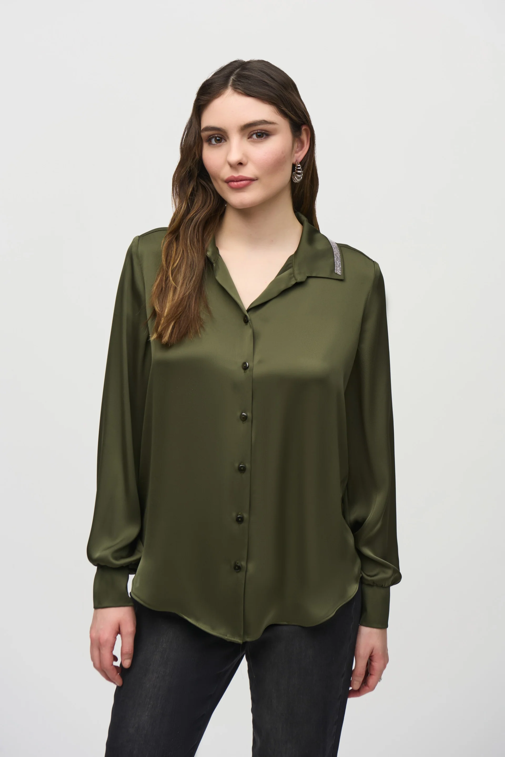 Joseph Ribkoff Satin Straight Blouse Style 244101