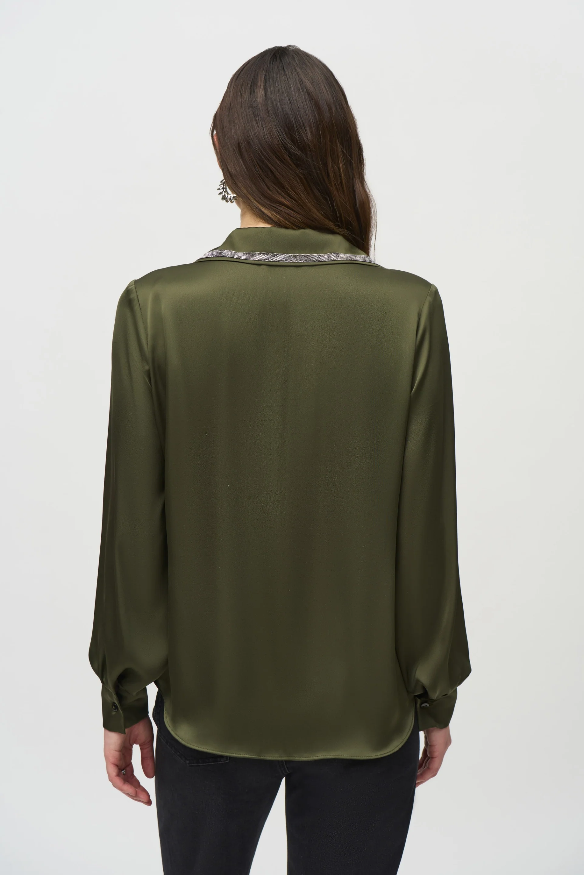 Joseph Ribkoff Satin Straight Blouse Style 244101 - Image 2