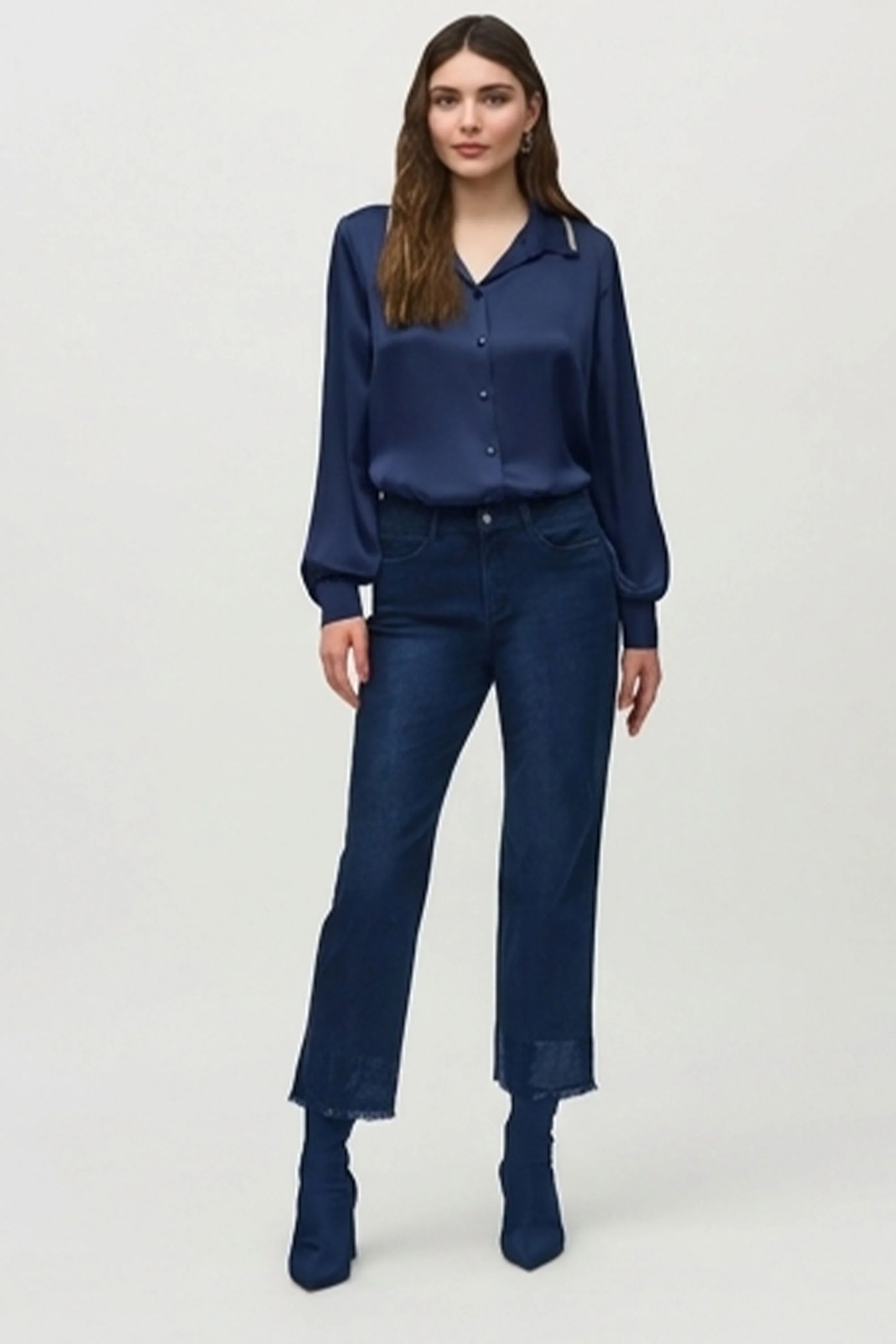 Joseph Ribkoff Satin Straight Blouse Style 244101 - Image 8