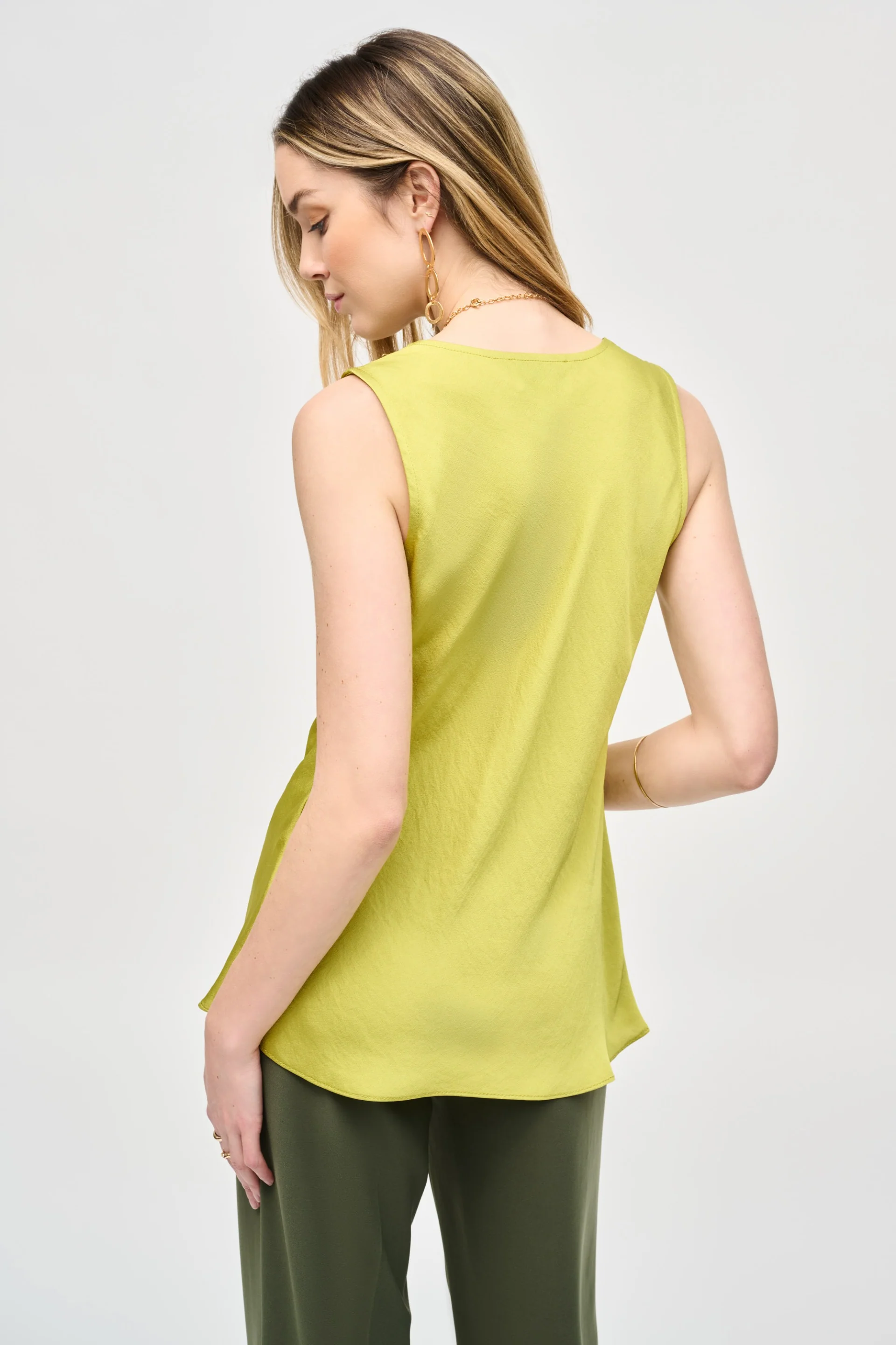 Joseph Ribkoff Satin Straight Sleeveless Top Style 243125 - Image 2