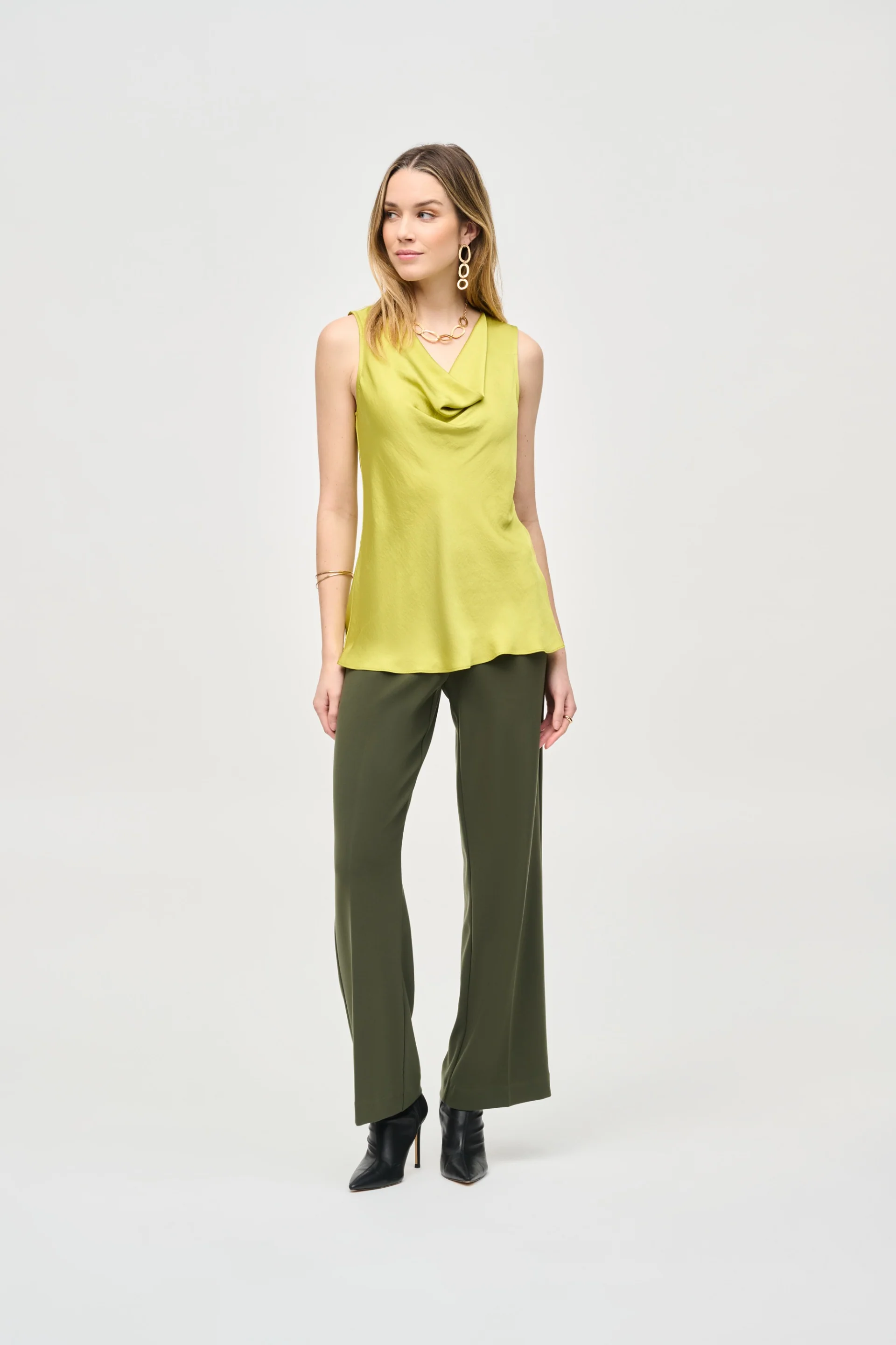 Joseph Ribkoff Satin Straight Sleeveless Top Style 243125 - Image 4