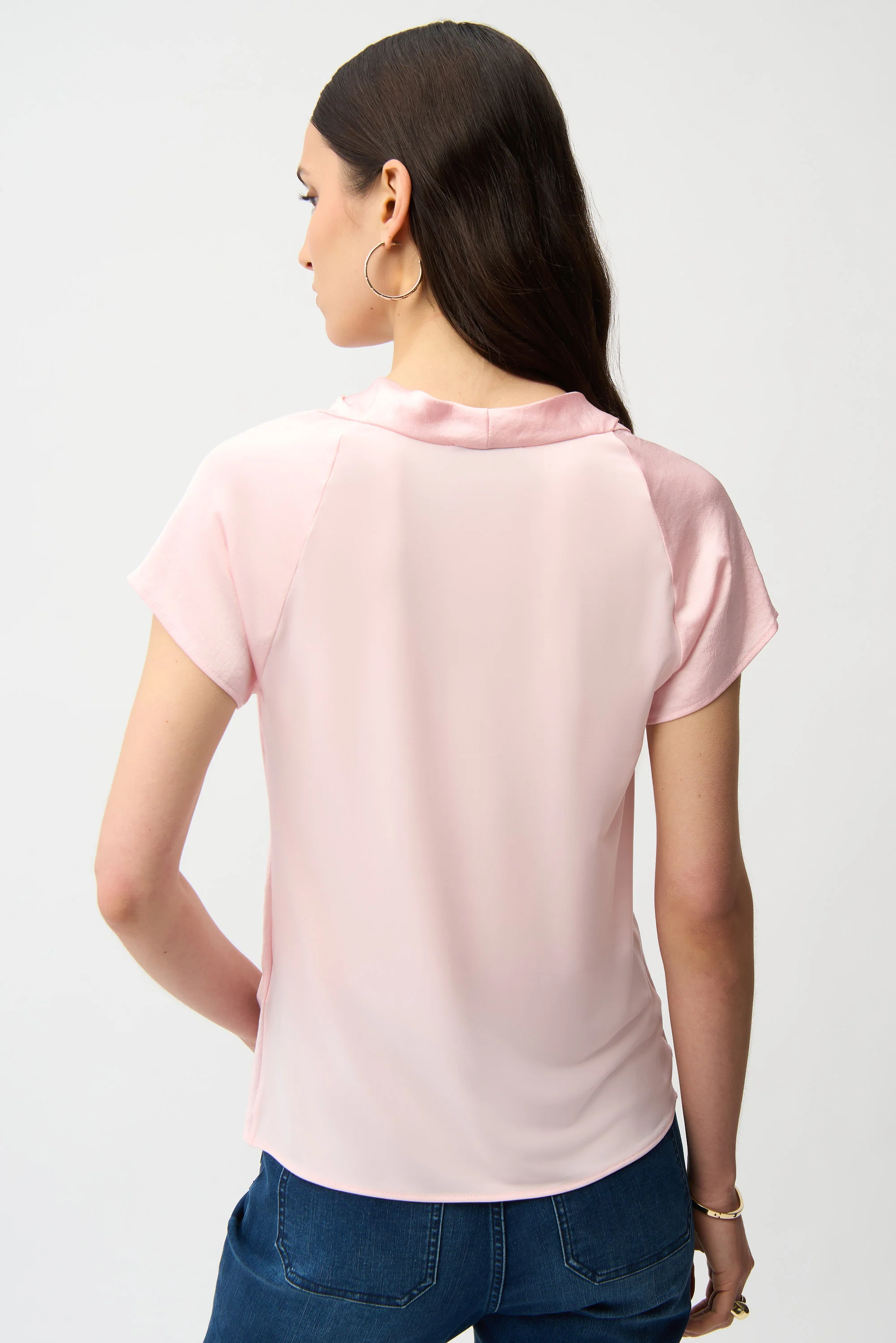 Joseph Ribkoff Satin Top With Cowl Neckline Style 261195 - Image 6
