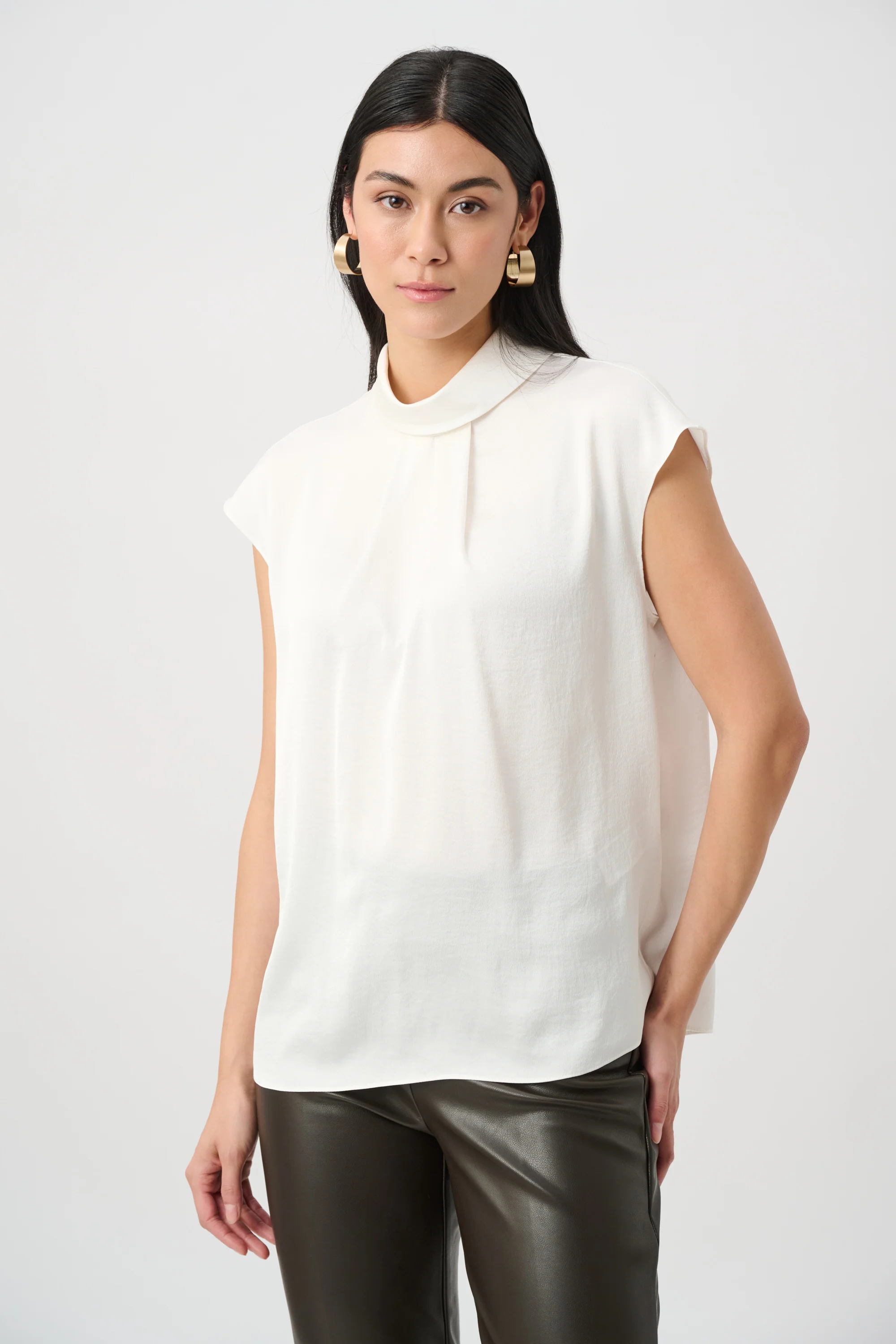 Joseph Ribkoff Satin Turtleneck Top Style 263022