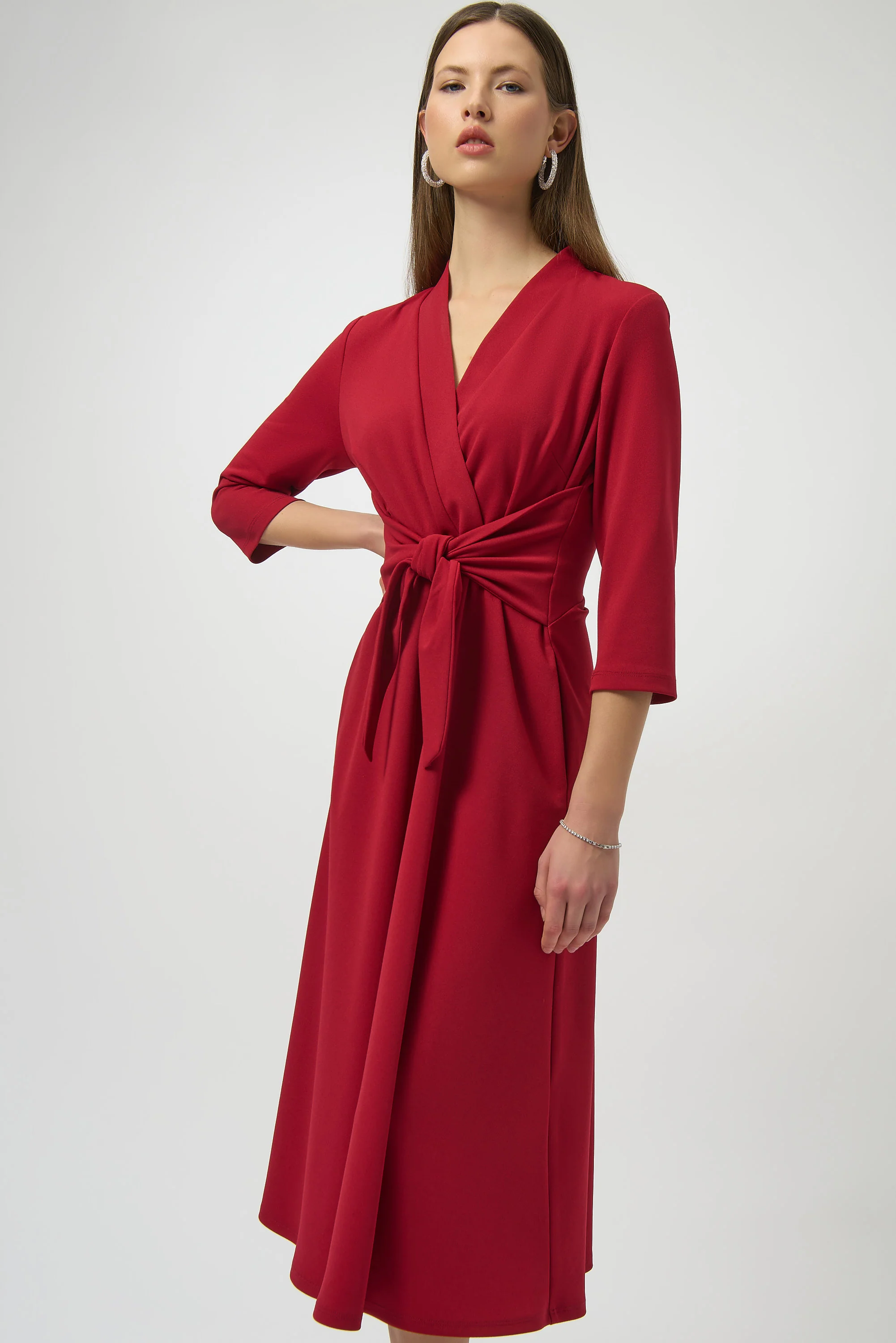 Joseph Ribkoff Scuba Crepe Fit and Flare Dress Style 254127 - Image 3