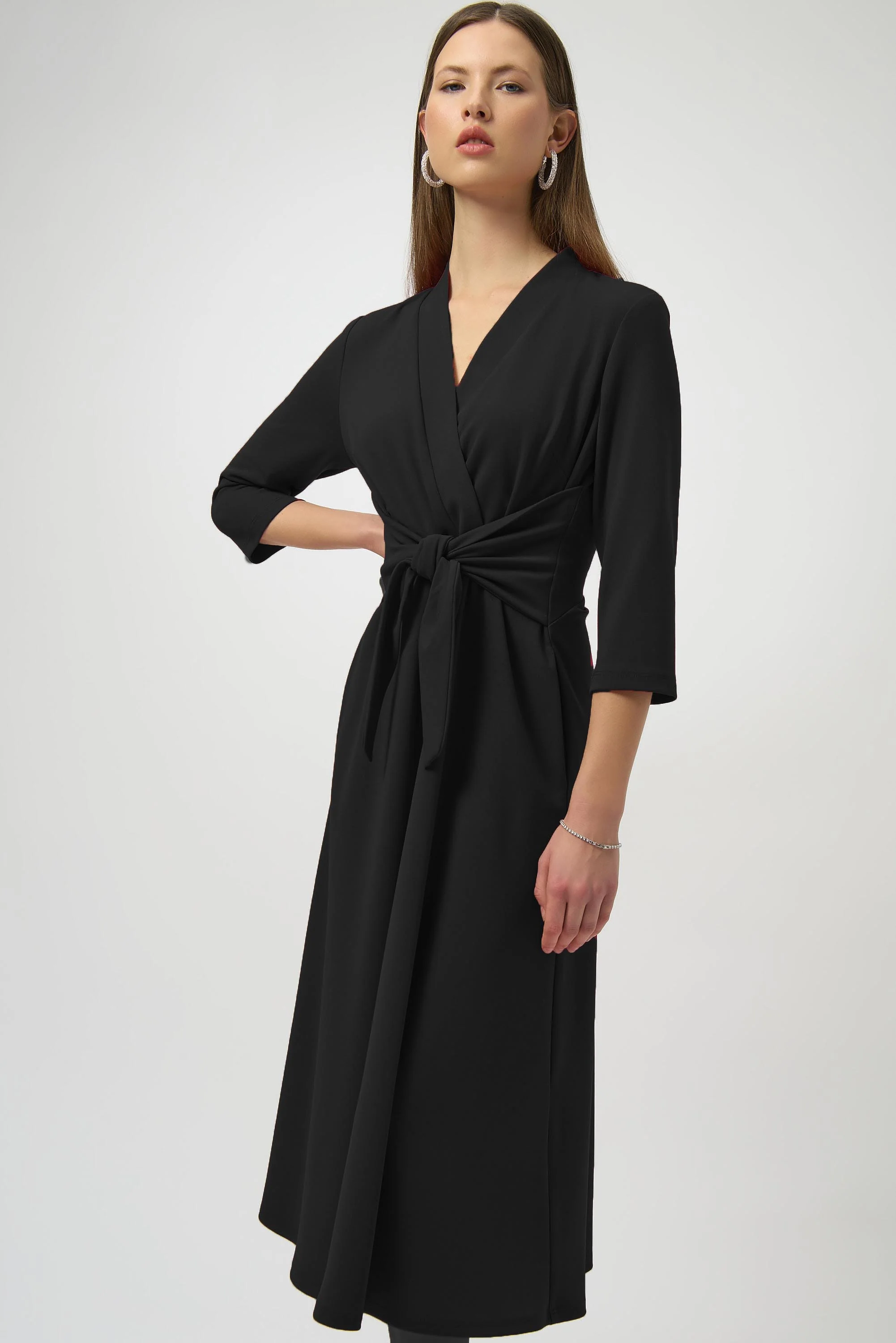 Joseph Ribkoff Scuba Crepe Fit and Flare Dress Style 254127 - Image 6