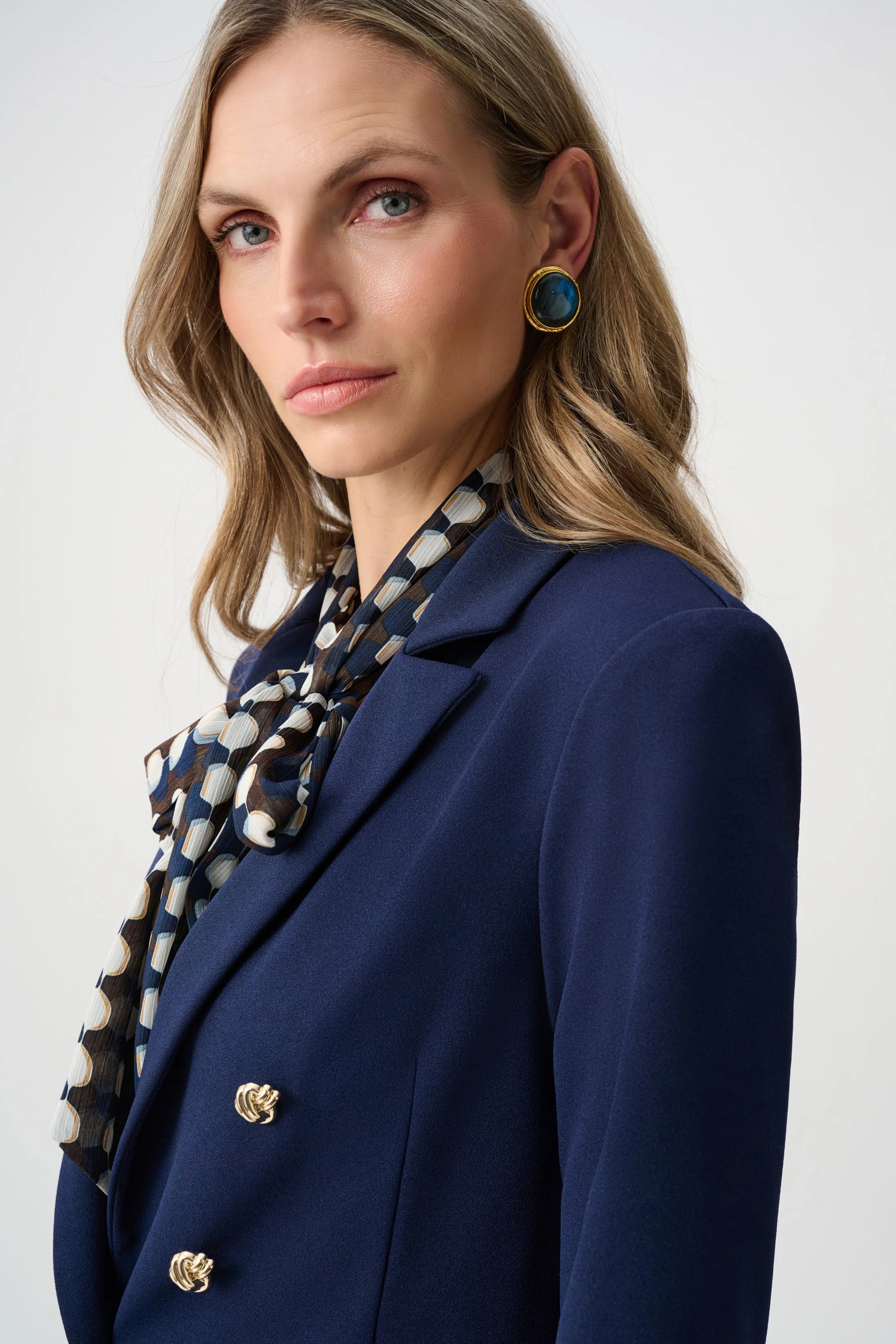Joseph Ribkoff Scuba Crepe Fitted Blazer Style 263086 - Image 6