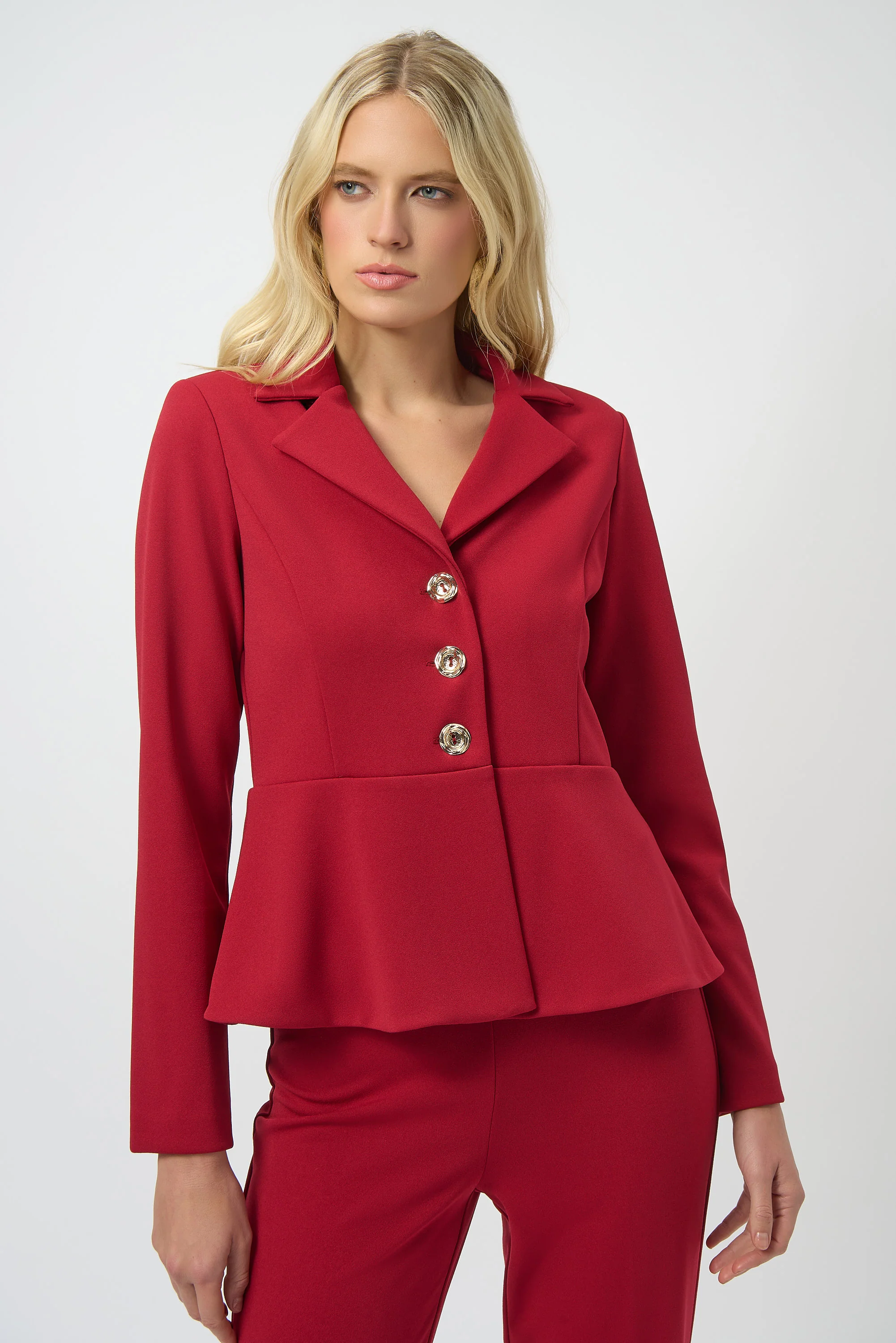 Joseph Ribkoff Scuba Crepe Peplum Blazer Style 254121 - Image 5
