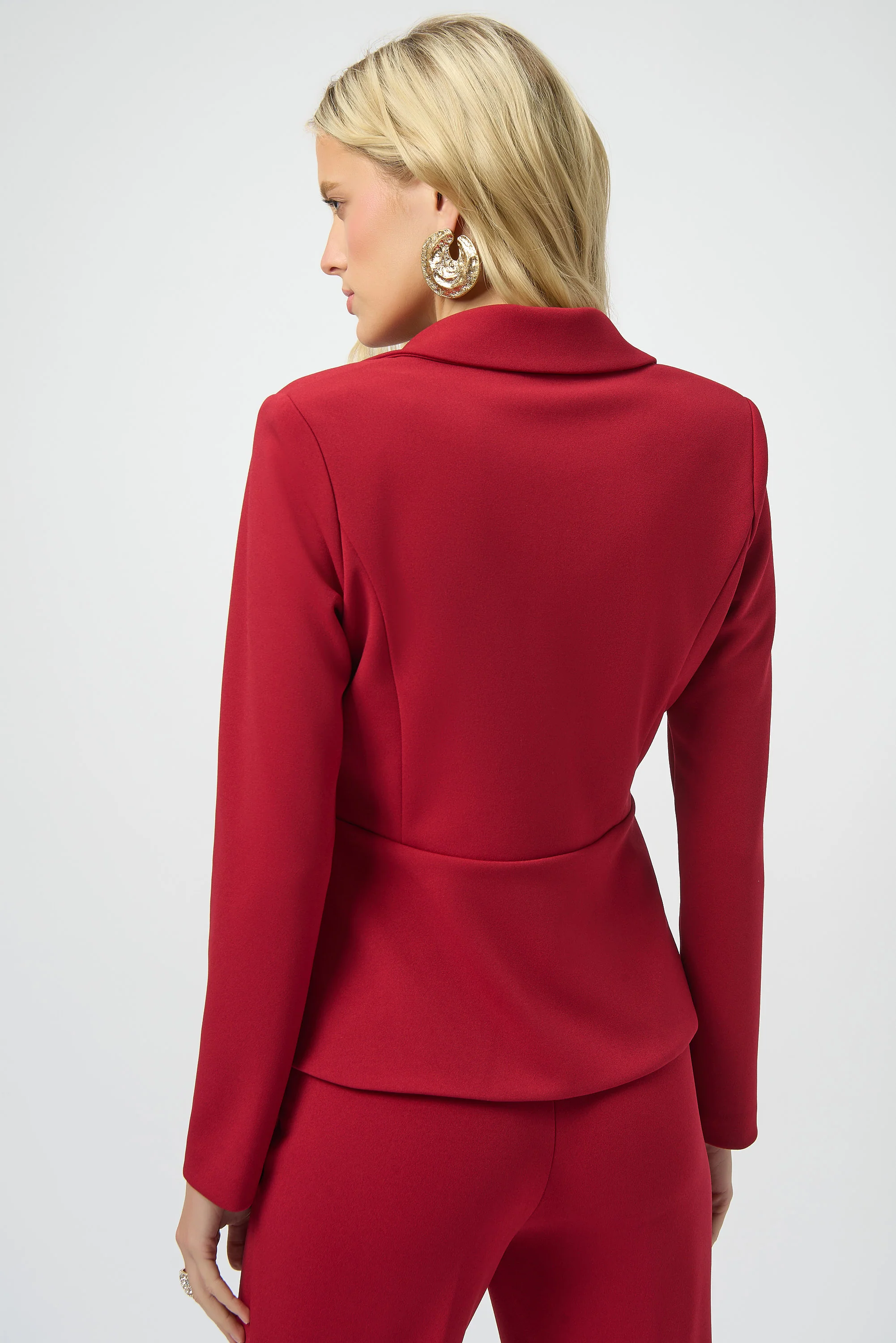 Joseph Ribkoff Scuba Crepe Peplum Blazer Style 254121 - Image 7