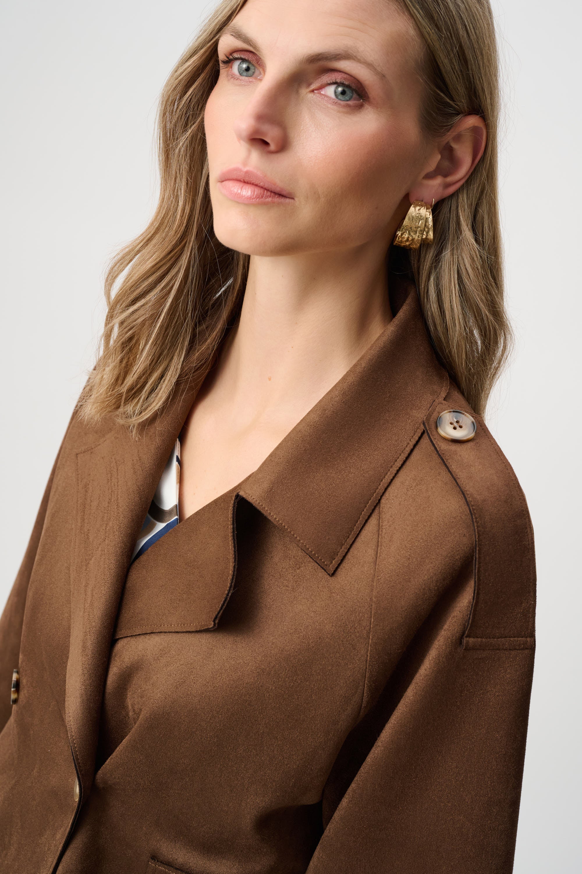 Joseph Ribkoff Faux Suede Boxy Jacket Style 263000 - Image 3