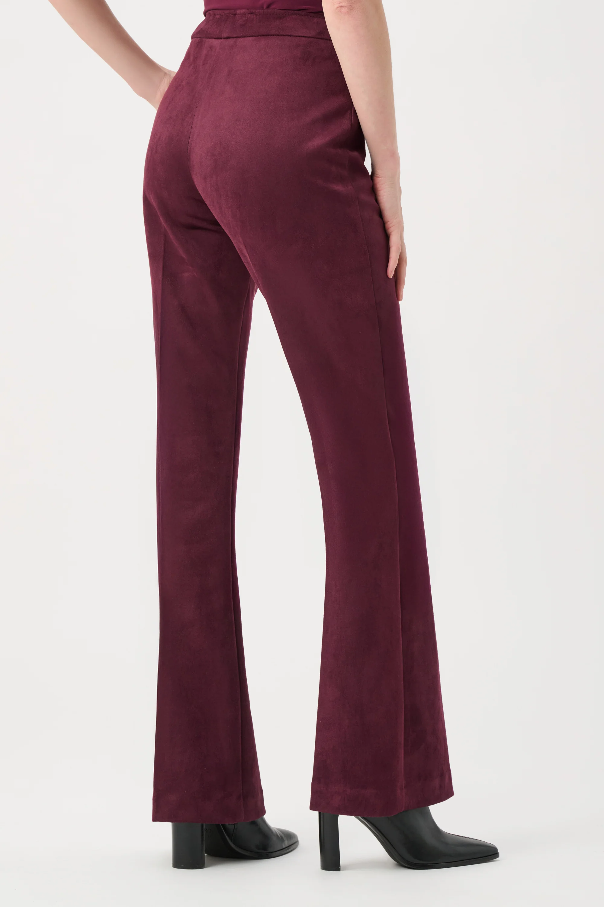 Joseph Ribkoff Faux Suede Flared Pull-On Pants Style 263160 - Image 3