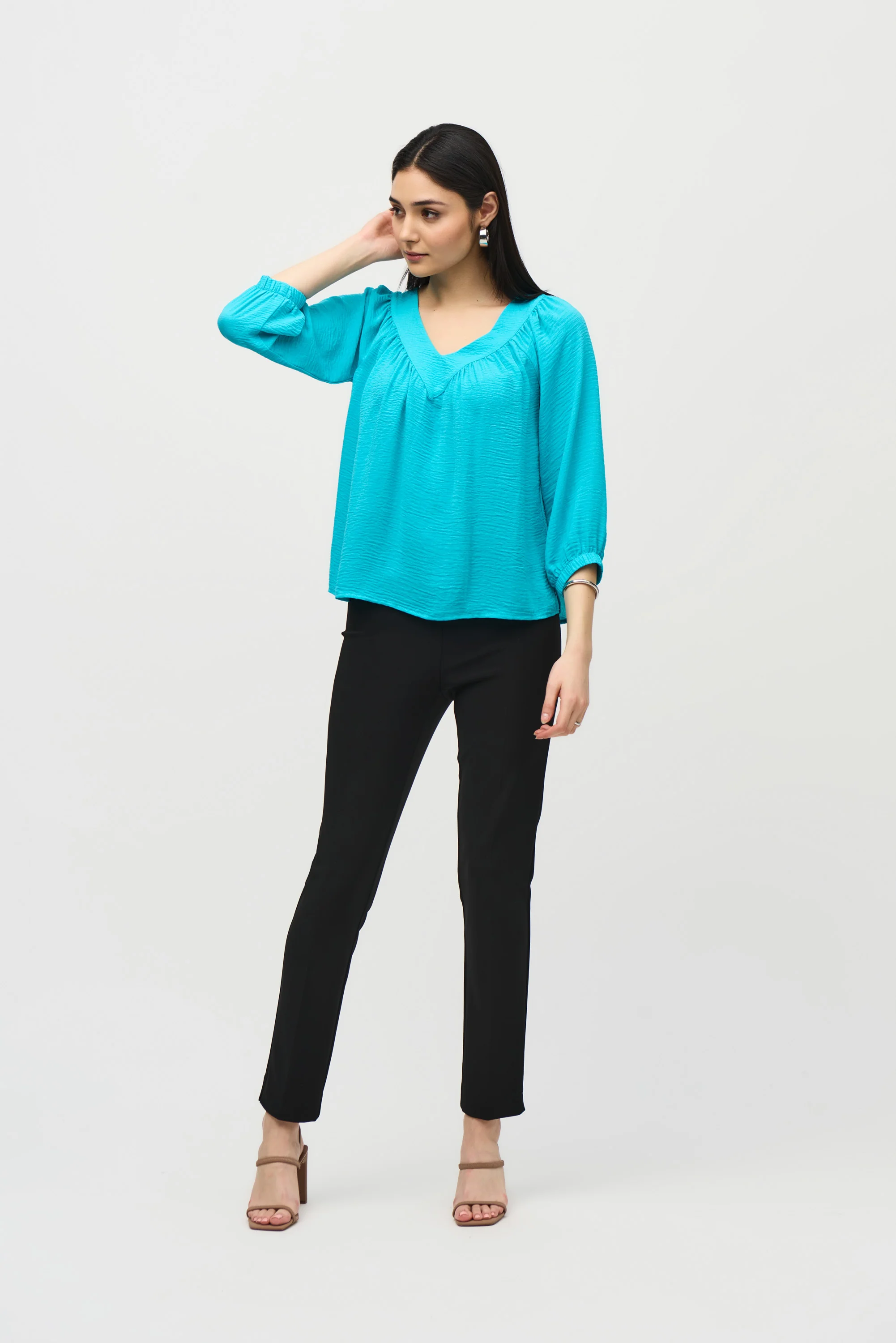 Joseph Ribkoff Seaview Flared High Low Top Style 242062 - Image 2