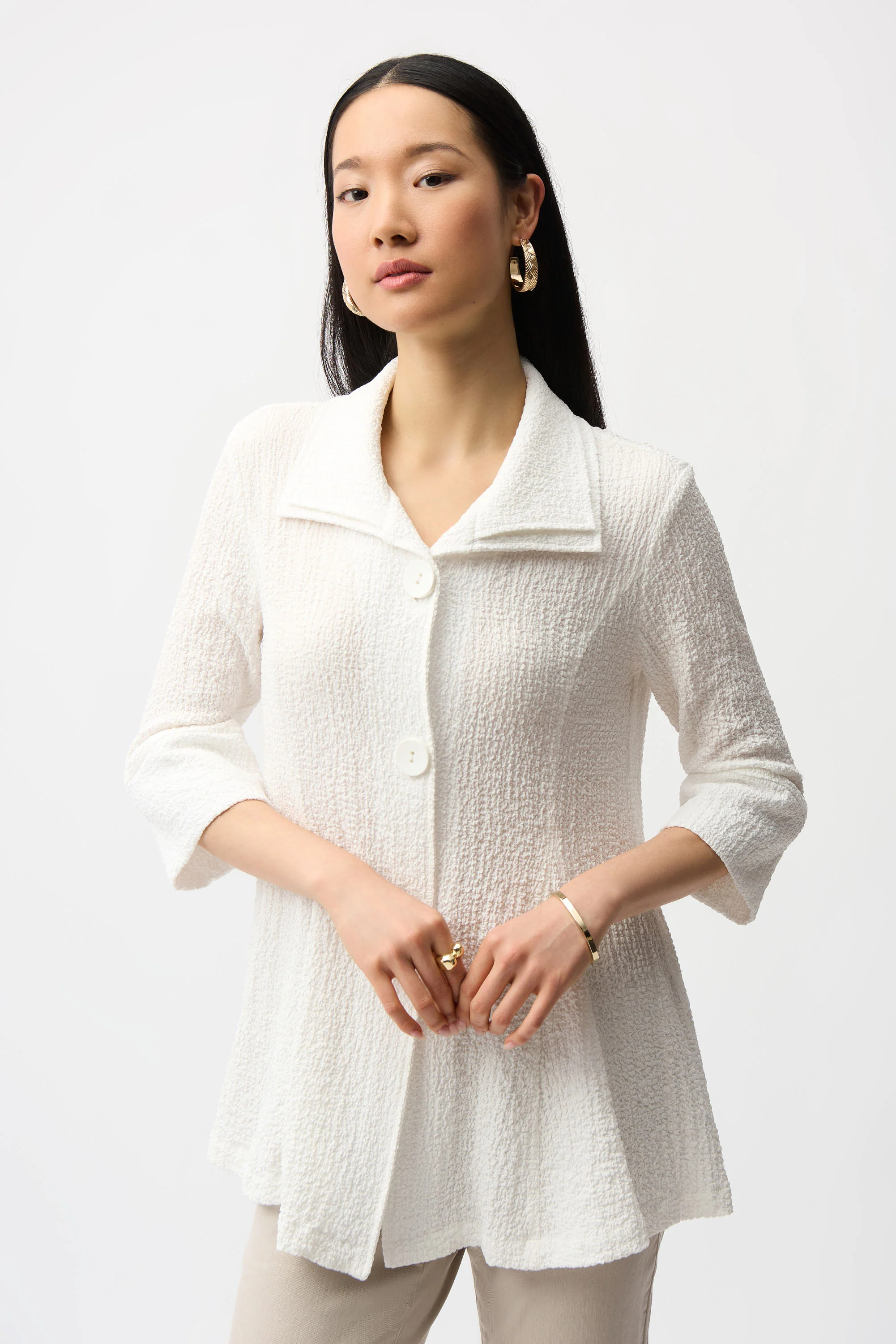 Joseph Ribkoff Seersucket Flared Jacket Style 261128
