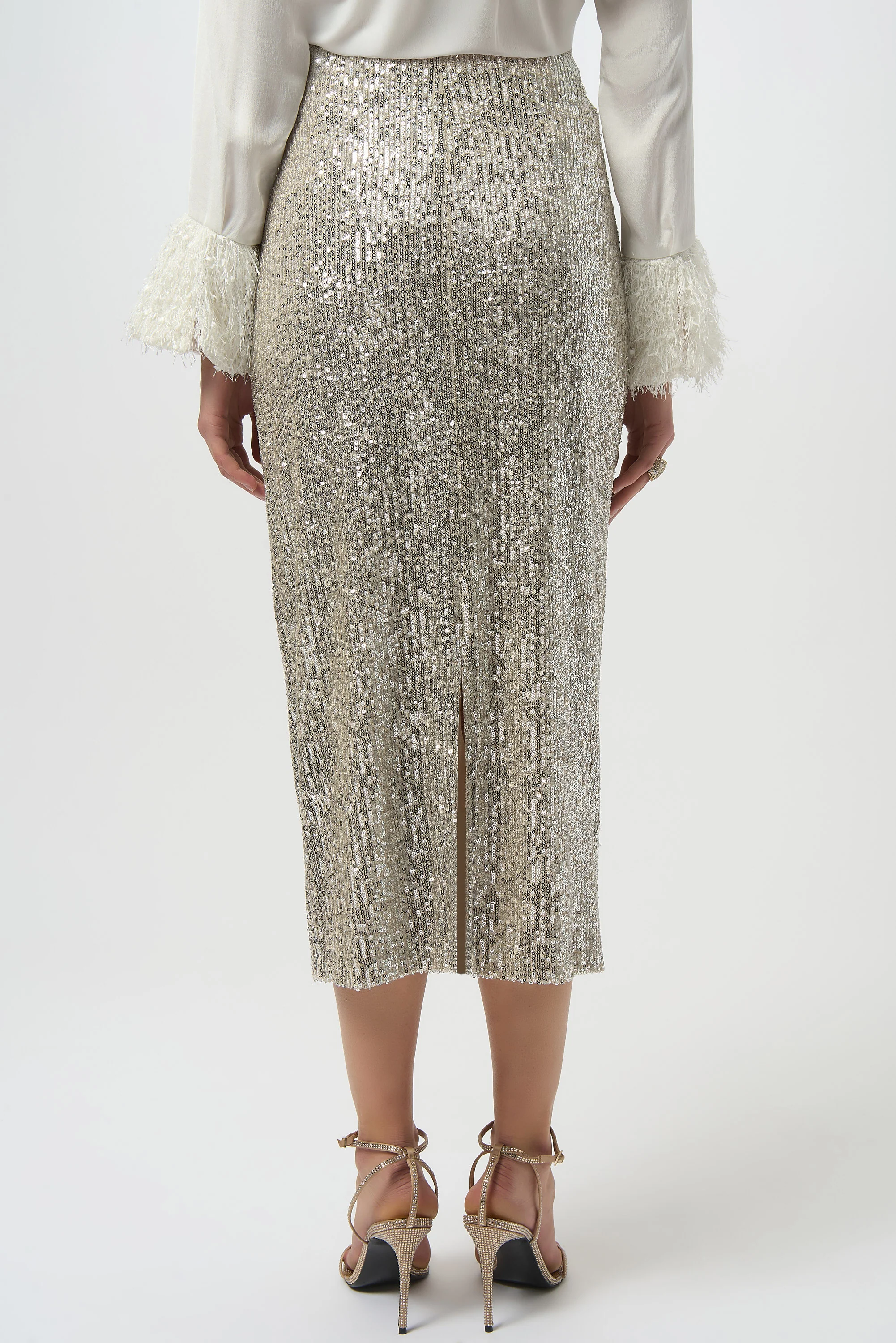 Joseph Ribkoff Sequined Pull-On Pencil Skirt Style 254038 - Image 5