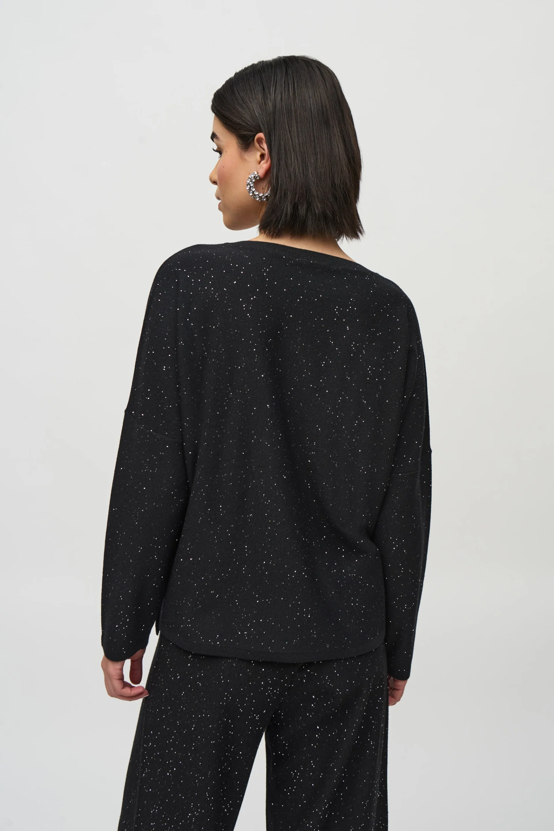 Joseph Ribkoff Sequined Sweater Knit Boxy Top Style 244921 - Image 13