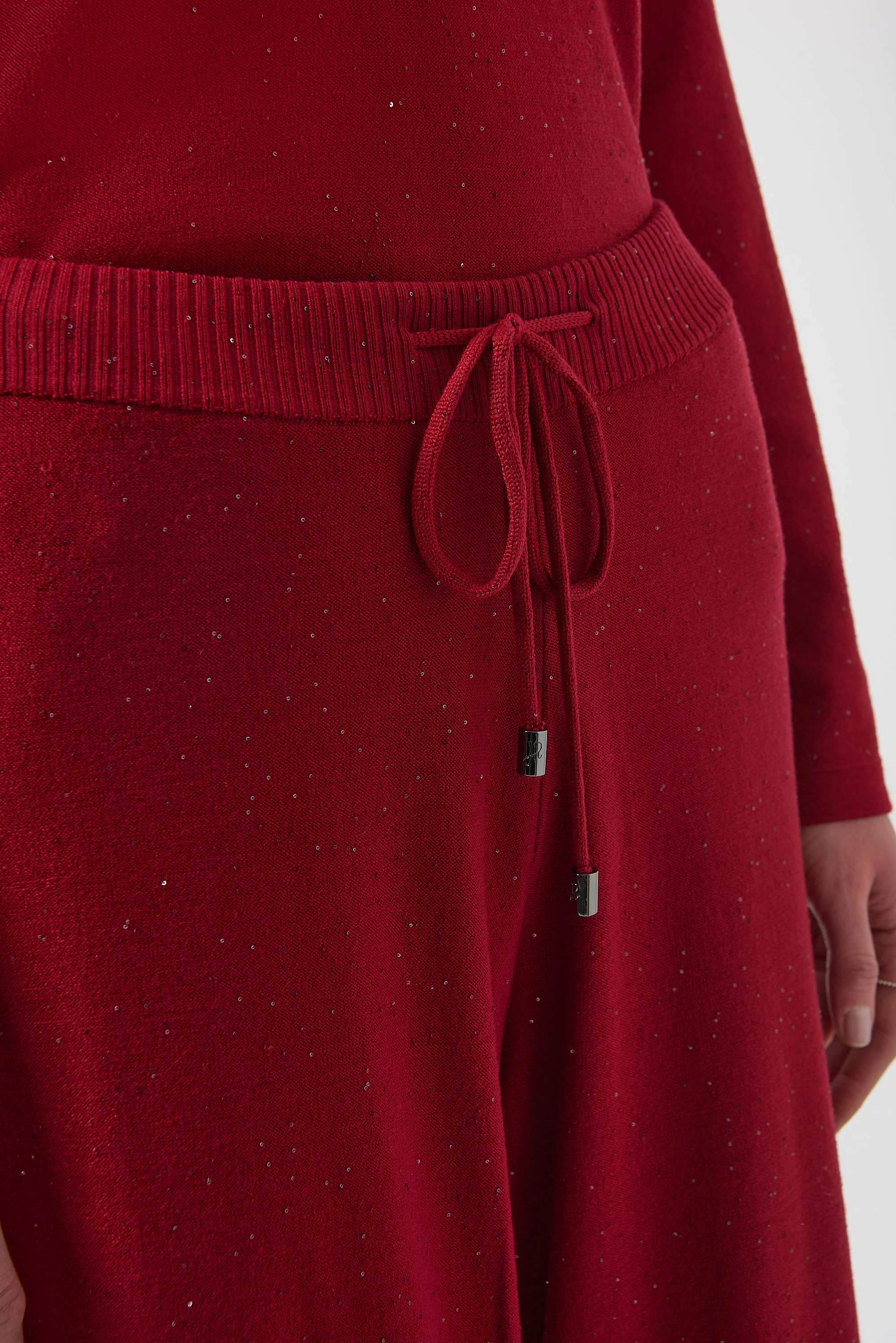 Joseph Ribkoff Sequined Sweater Knit Culotte Pants Style 244922 - Image 5