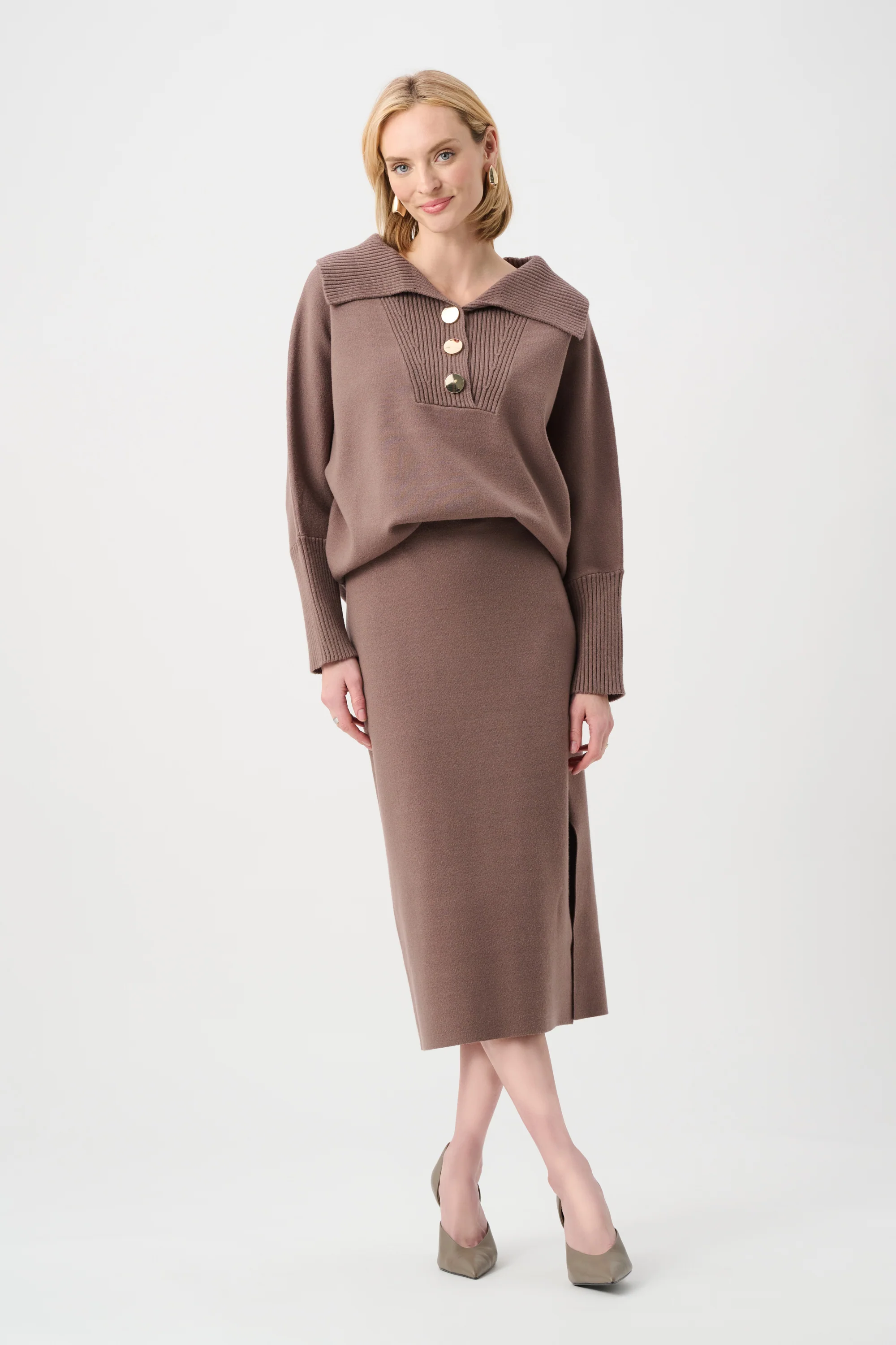 Joseph Ribkoff Shawl-Neck Sweater Style 263938 - Image 2
