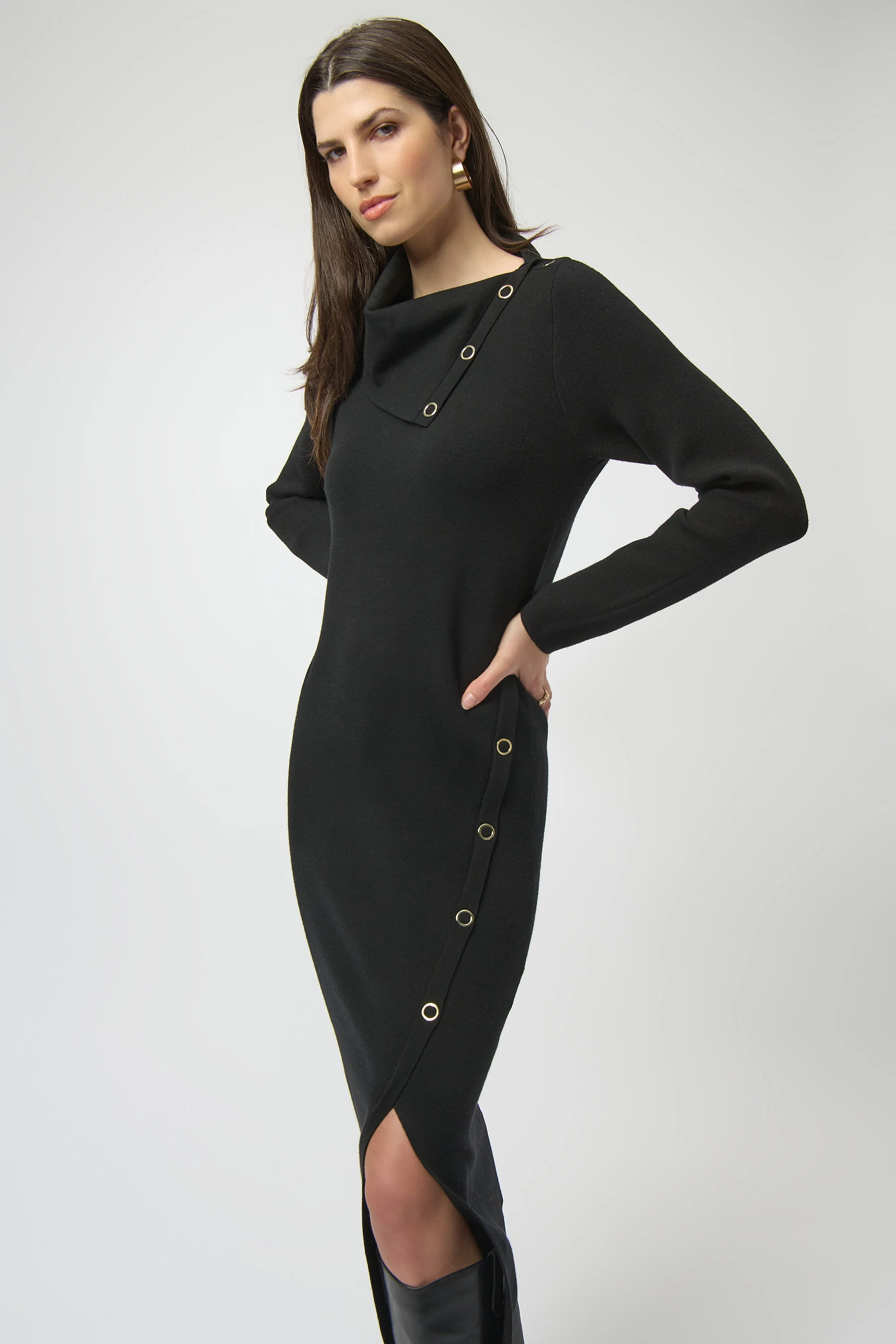 Joseph Ribkoff Sheath Dress with Eyelet Detail Style 254957 - Image 2