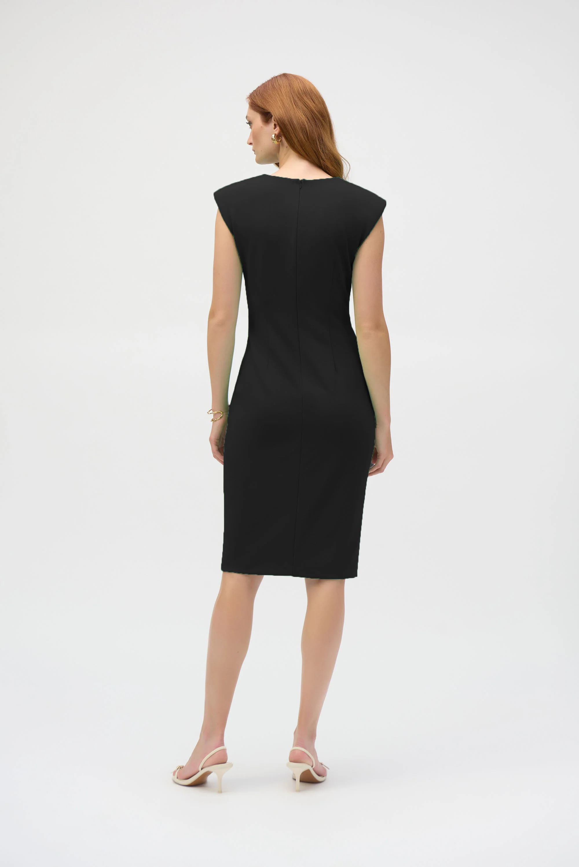 Joseph Ribkoff Sheath Dress With Front Pleats Style 252191 - Image 5