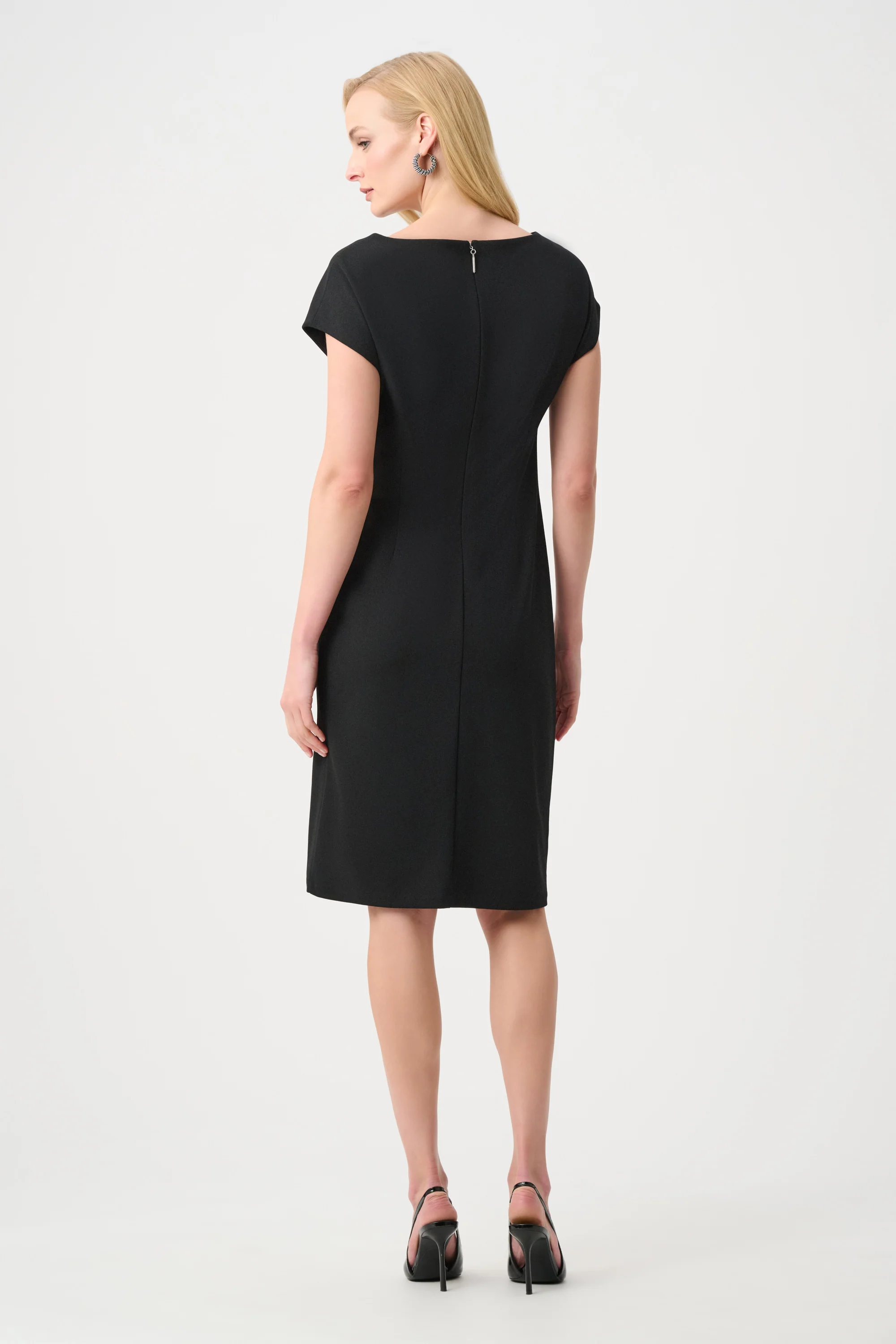 Joseph Ribkoff Sheath Dress With Rhinestones Piping Style 261713XF26 - Image 2