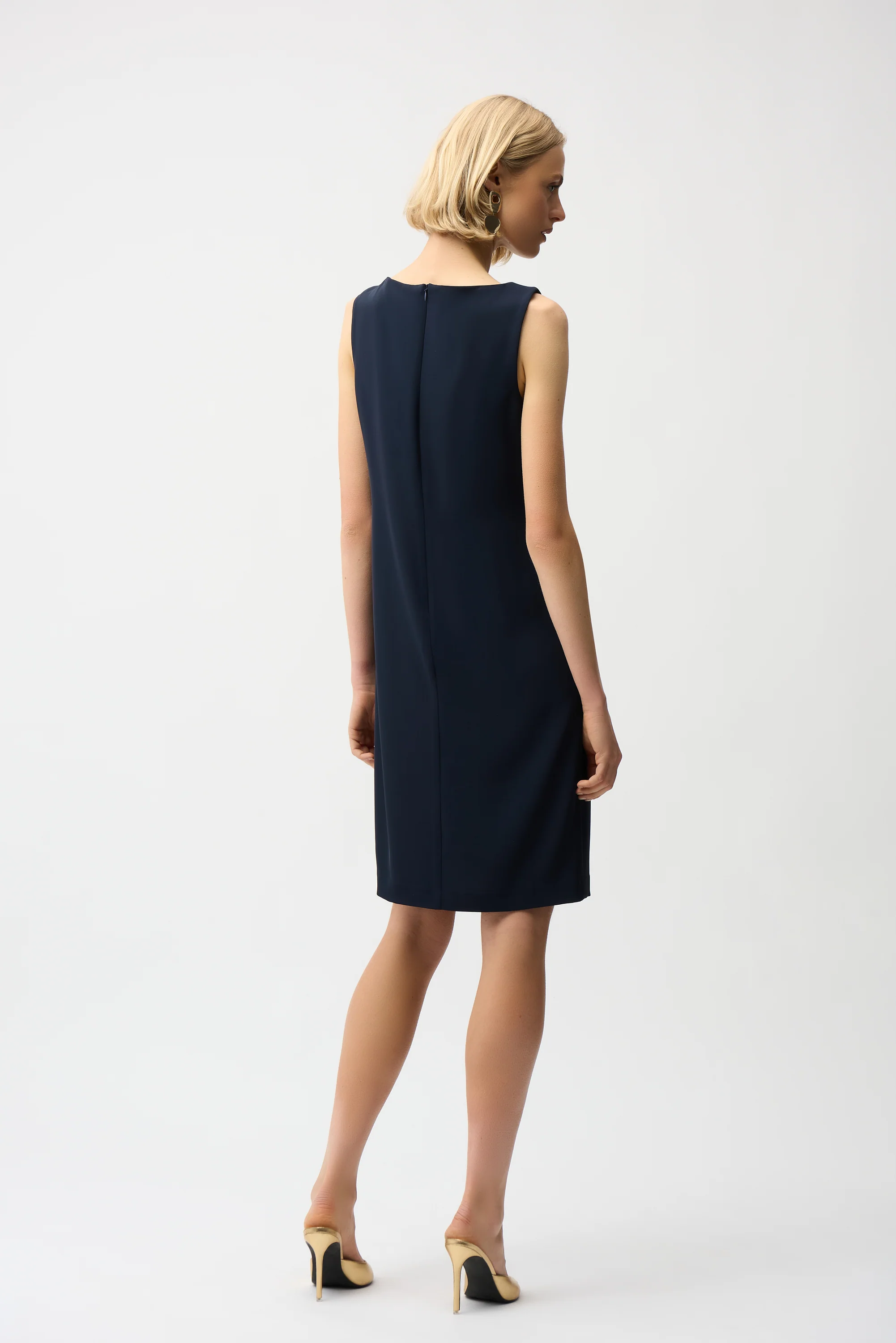 Joseph Ribkoff Shift Dress With Asymmetrical Neckline Style 261134 - Image 3
