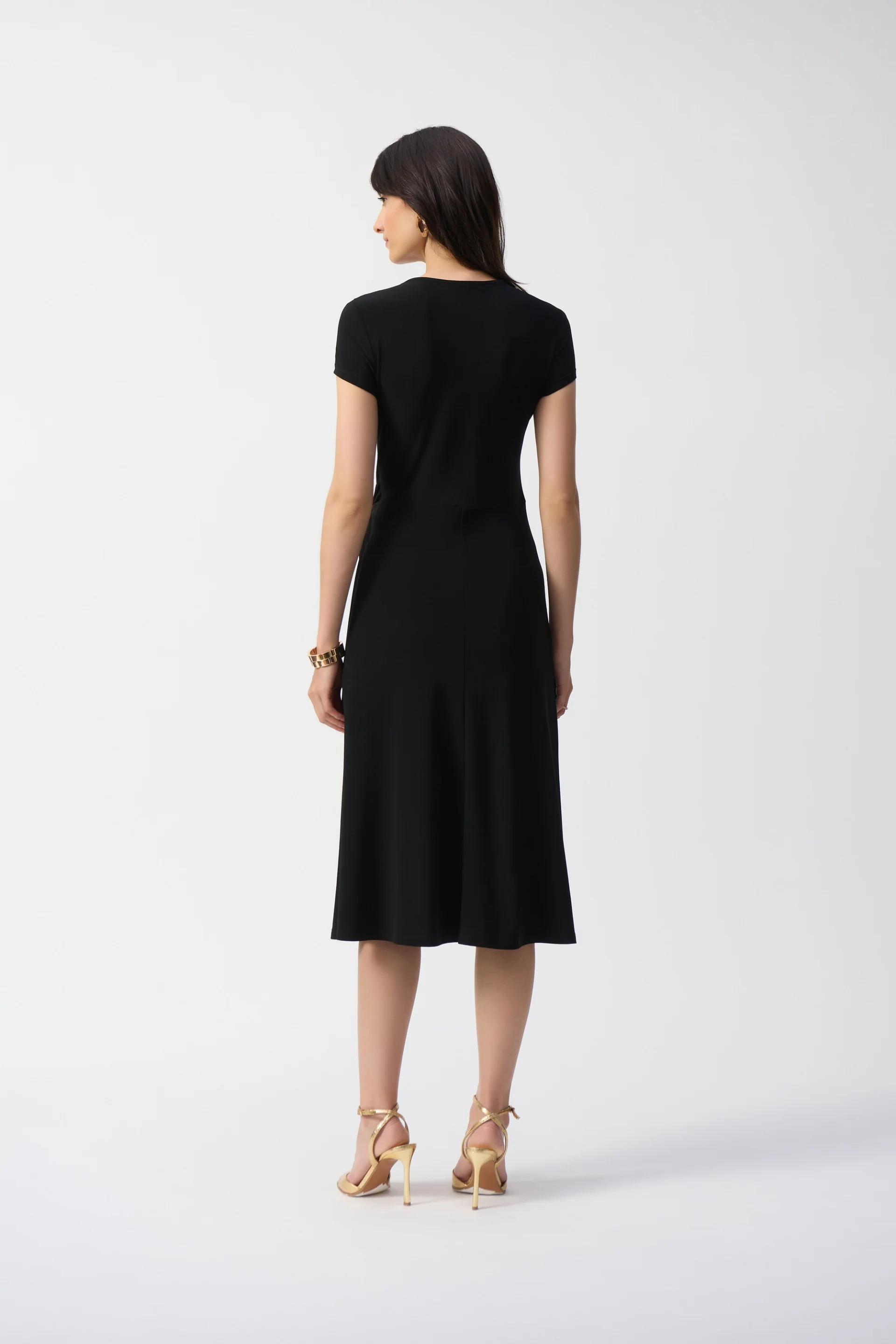 Joseph Ribkoff Short Sleeve Flowy Wrap Midi Dress Style 251250 - Image 4