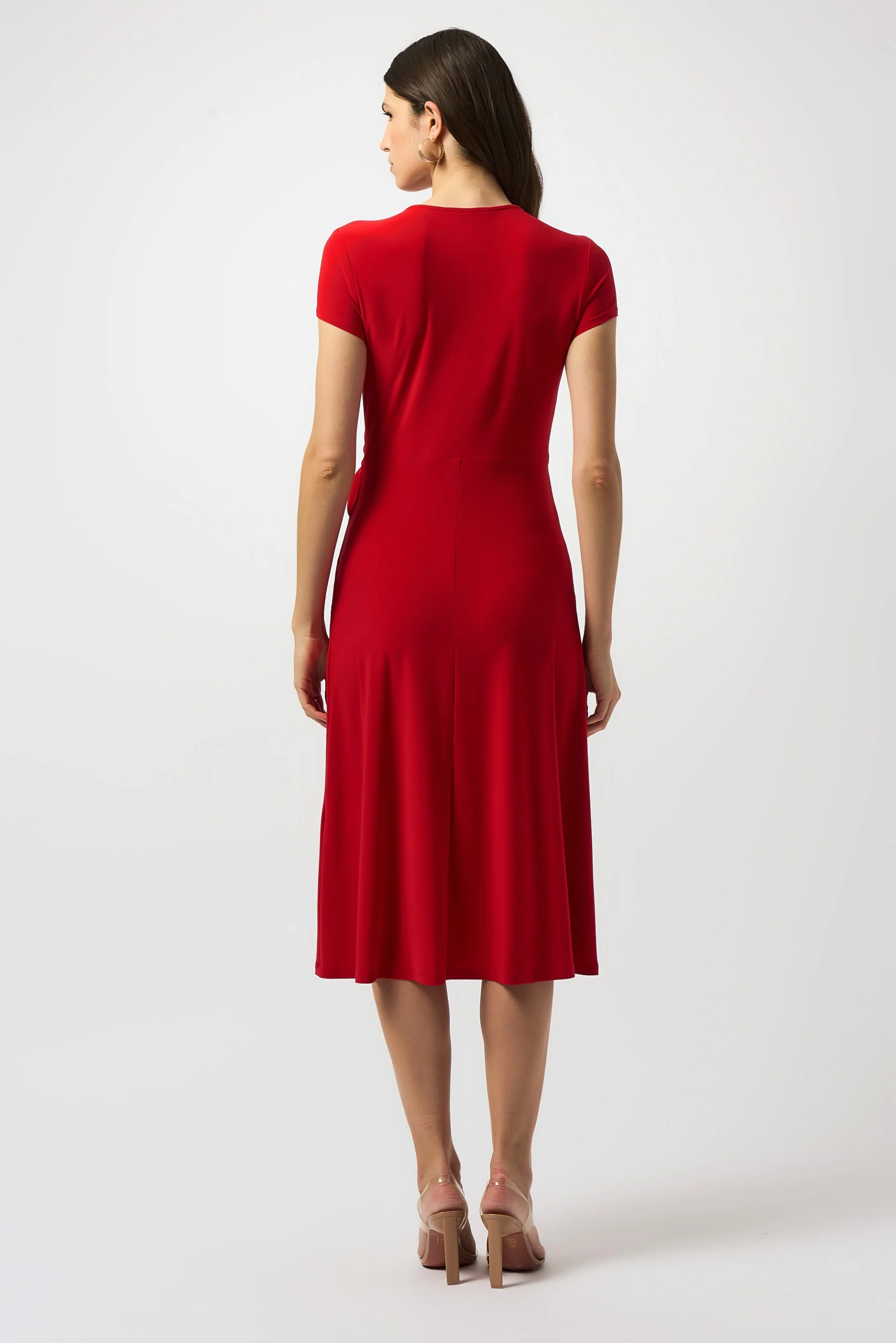 Joseph Ribkoff Short Sleeve Flowy Wrap Midi Dress Style 251250 - Image 7