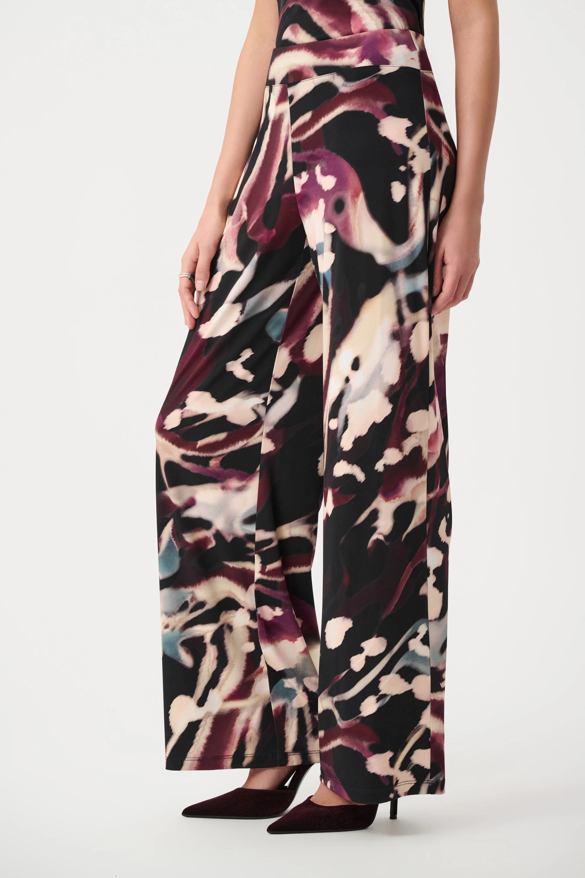 Joseph Ribkoff Signature Abstract Print Wide Leg Pants Style 263749