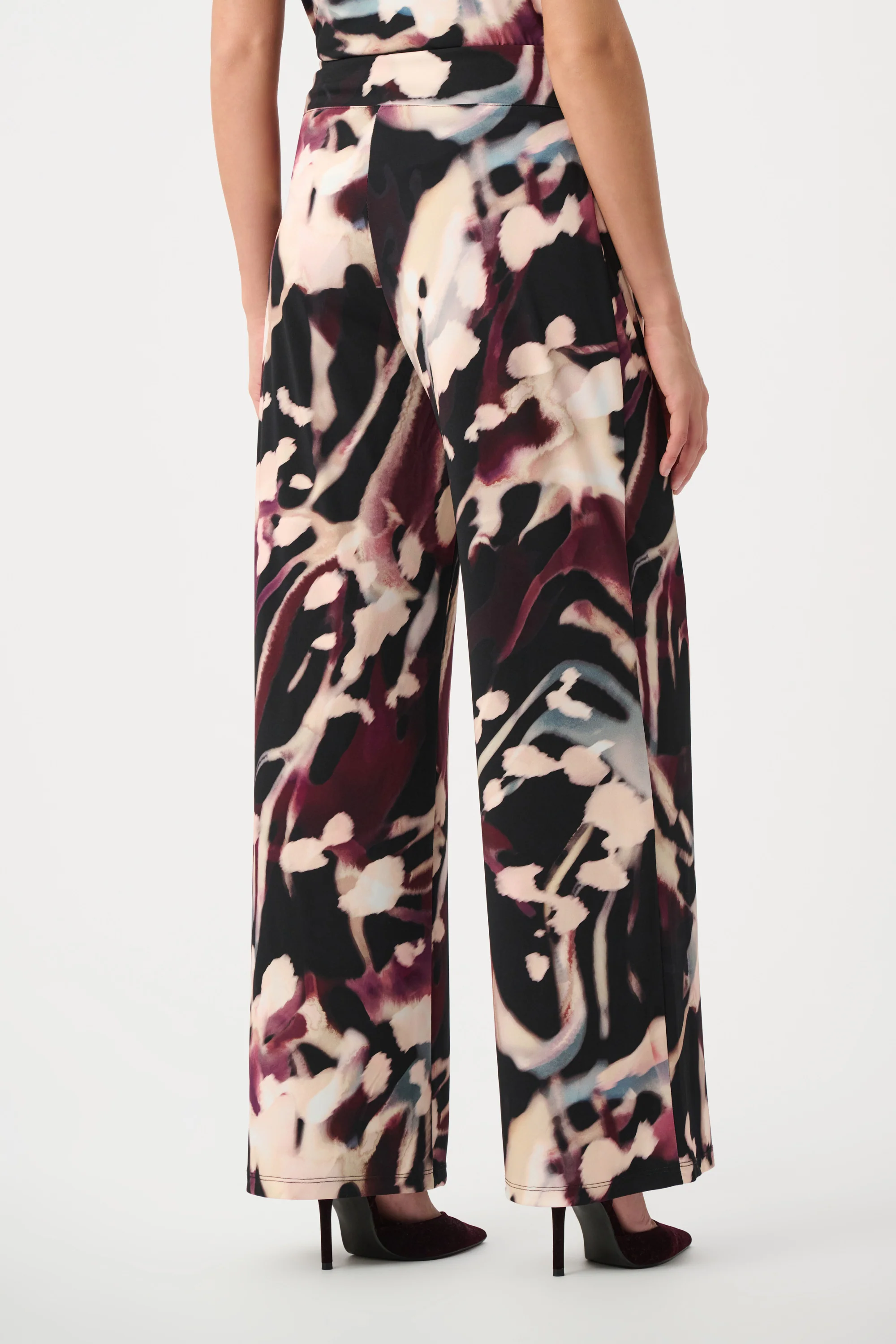 Joseph Ribkoff Signature Abstract Print Wide Leg Pants Style 263749 - Image 3
