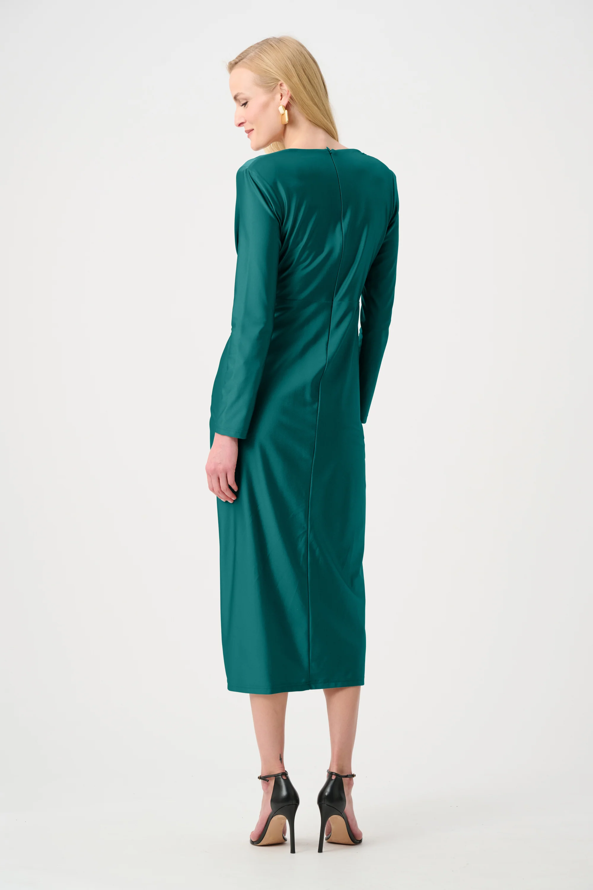 Joseph Ribkoff Signature Draped V-Neck Sheath Dress Style 253714F26 - Image 13